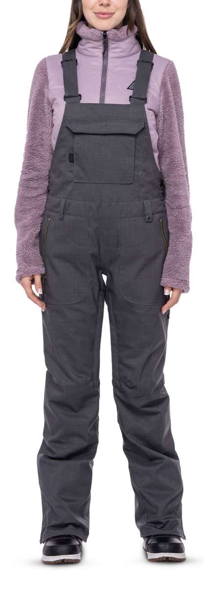 686 Women's Black Magic Insulated Snow Bib Pants - Waterproof Winter Ski Pants for Women (2023) - Perfect for Skiing, Snowboarding & Cold Weather Outdoor Activities