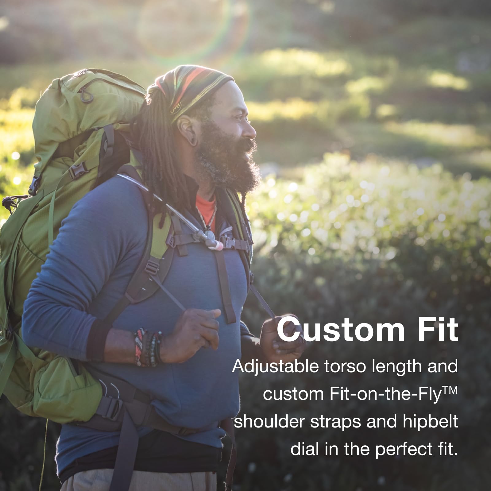 Osprey Aether 65L Men's Hiking Backpack - Lightweight Travel & Trekking Pack for Outdoor Adventures, Garlic Mustard Green, S/M Size with Extended Fit | Perfect for Camping, Backpacking & Multi-Day Trips