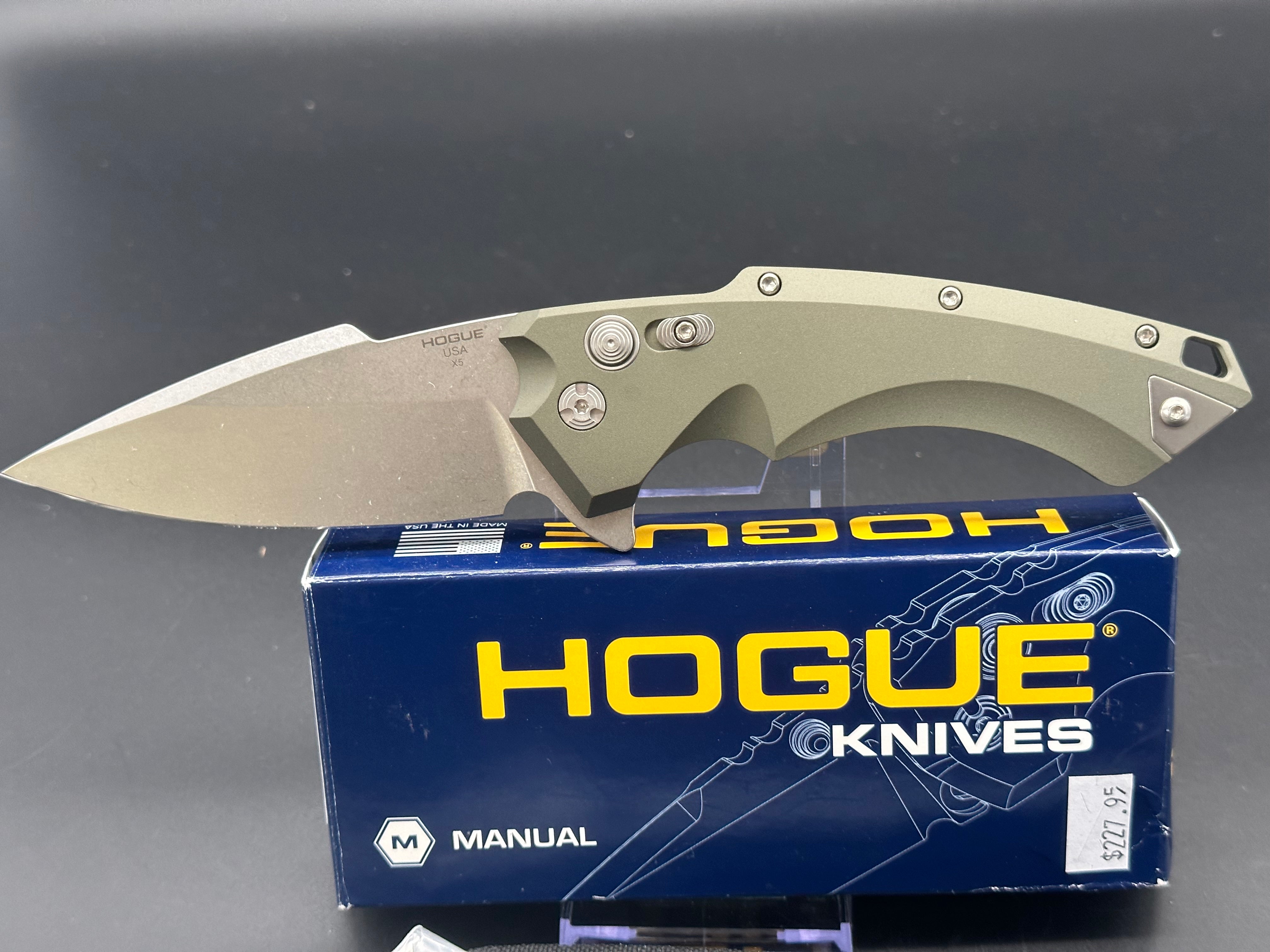 Hogue X5 Green Aluminum Grip - Ergonomic Pistol Grip for Enhanced Shooting Comfort & Control | Perfect for Target Practice, Hunting & Self-Defense