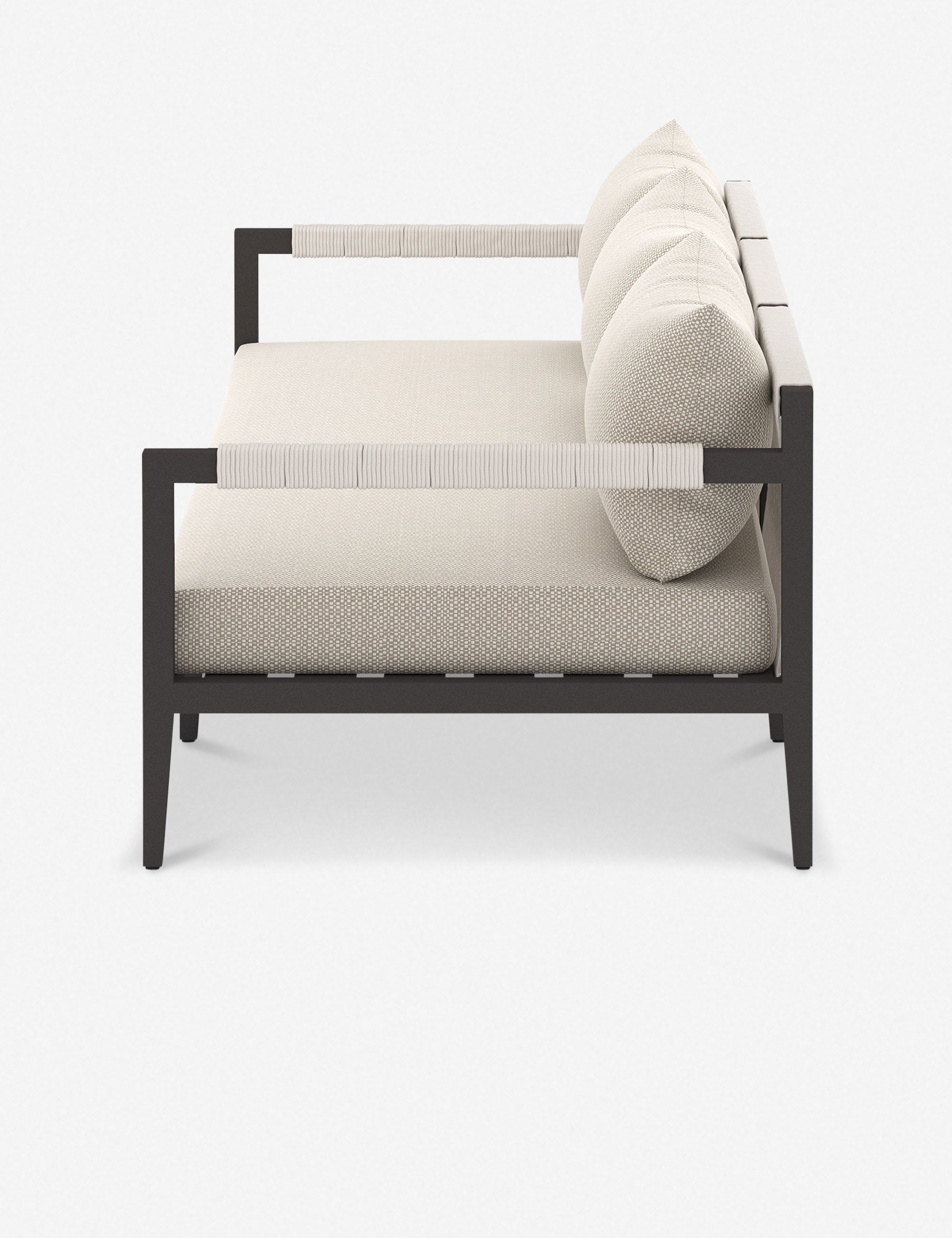 Cadenza Indoor Outdoor Metal Sofa - Durable Patio Furniture for Garden, Balcony, and Poolside Relaxation