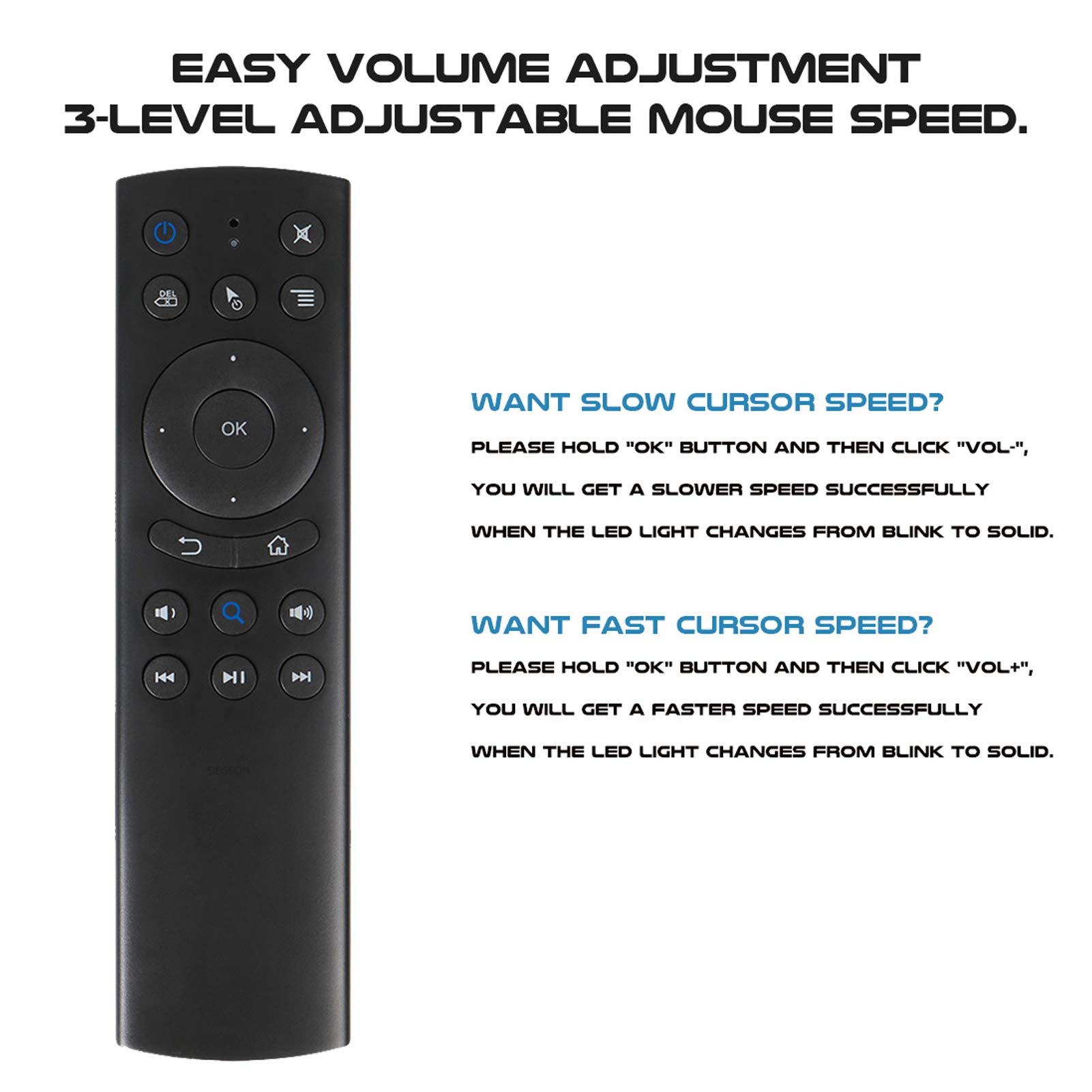 Bluetooth TV Box Remote Control - Stable Connection, Universal Compatibility for Android TV Box, Streaming Devices - Perfect for Home Entertainment & Media Streaming