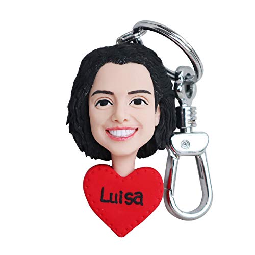 Custom Couple Keychain - Personalized Photo Keychain for Birthday, Anniversary & Valentine's Day Gifts - Handcrafted Cute Love Keychain for Him & Her - Perfect for Couples, Best Friends & Romantic Gifts