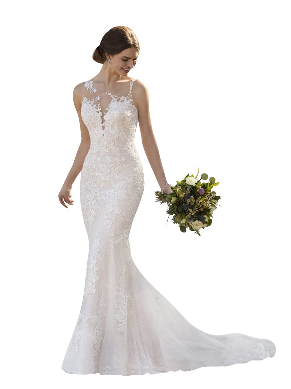 2022 Boho Lace Bridal Gown - Romantic Beach Wedding Dress for Bride | Women's Flowy Lace Wedding Gown for Beach, Destination & Boho Chic Weddings