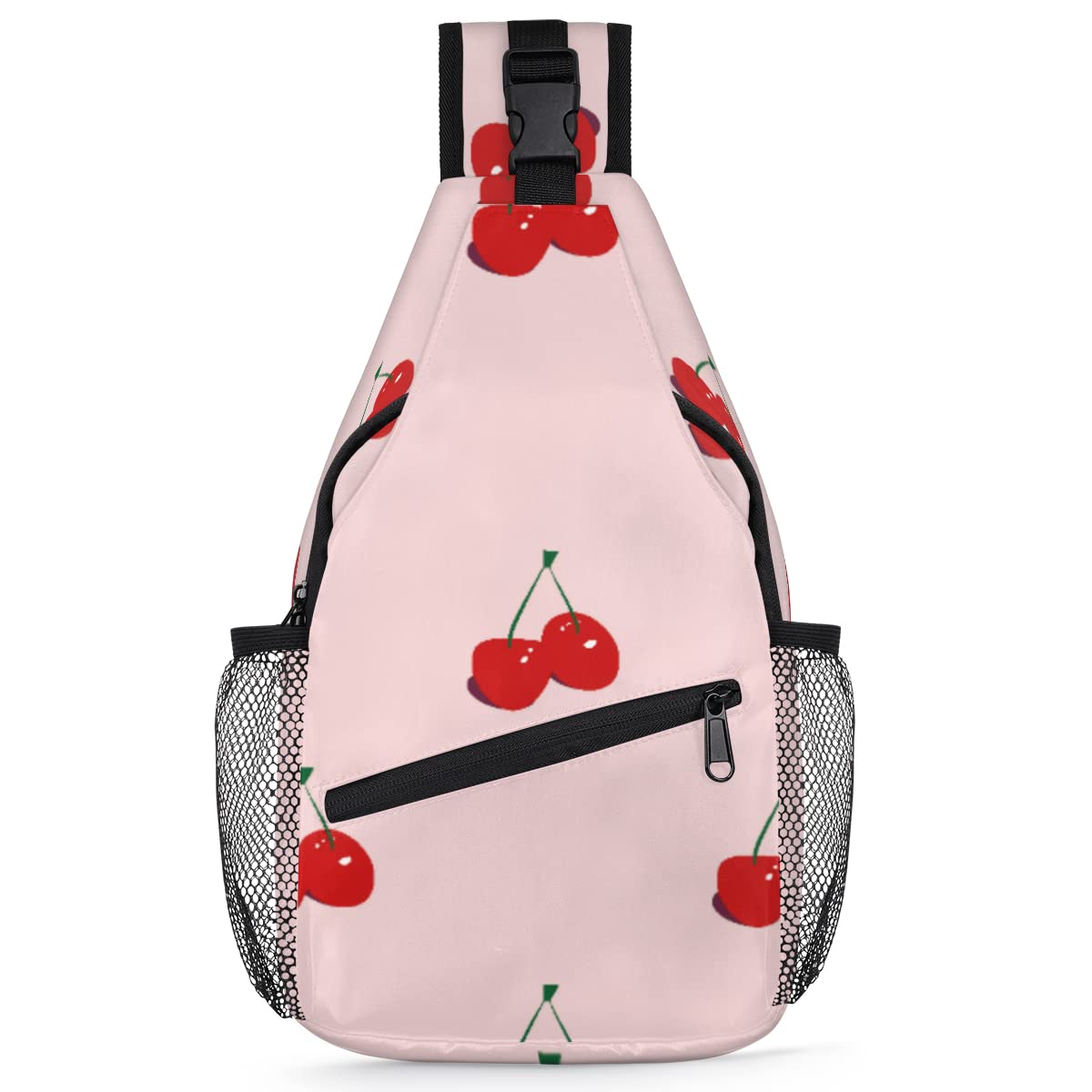 Meathur Fruit Cherry Sling Backpack - Lightweight Crossbody Shoulder Bag for Women & Men - Perfect for Travel, Hiking, Gym & Daily Use
