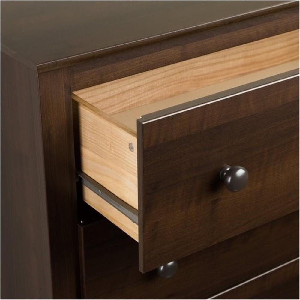 BOWERY HILL Modern 2-Drawer Wooden Nightstand - Espresso Finish for Bedroom, Living Room & Office Storage