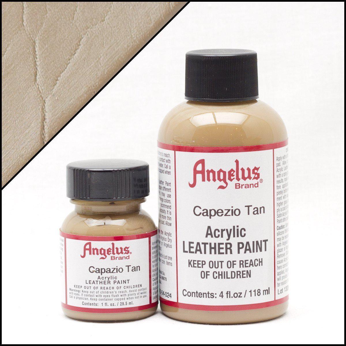 Capezio Tan Angelus Leather Paint 1oz - Premium Leather Shoe & Bag Paint for DIY Repair & Customization - Perfect for Shoes, Bags, Belts & Leather Crafts