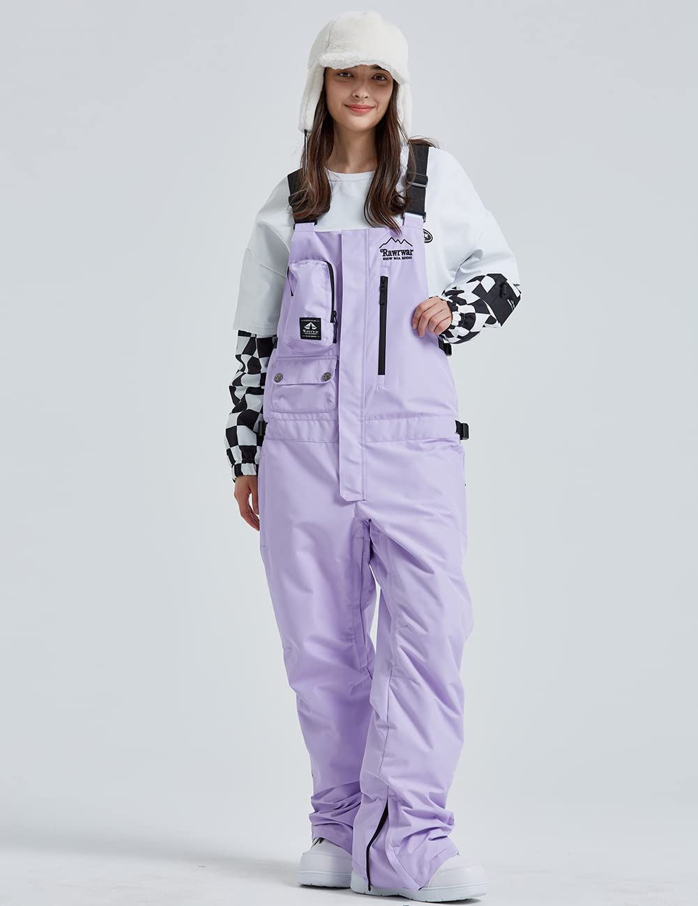 Waterproof Ski Bib Overalls for Men & Women - Insulated Windproof Snow Pants for Skiing, Snowboarding & Outdoor Winter Activities