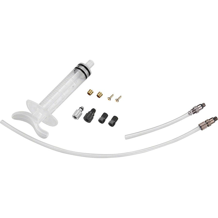 Tektro Basic Bleed Kit for Bicycle Brakes - Includes Syringe, Plastic Tubing, Hose Retainer, Compression Ferrules, Brass Inserts & Valve | Hydraulic Brake Maintenance & Repair for MTB, Road & E-Bikes