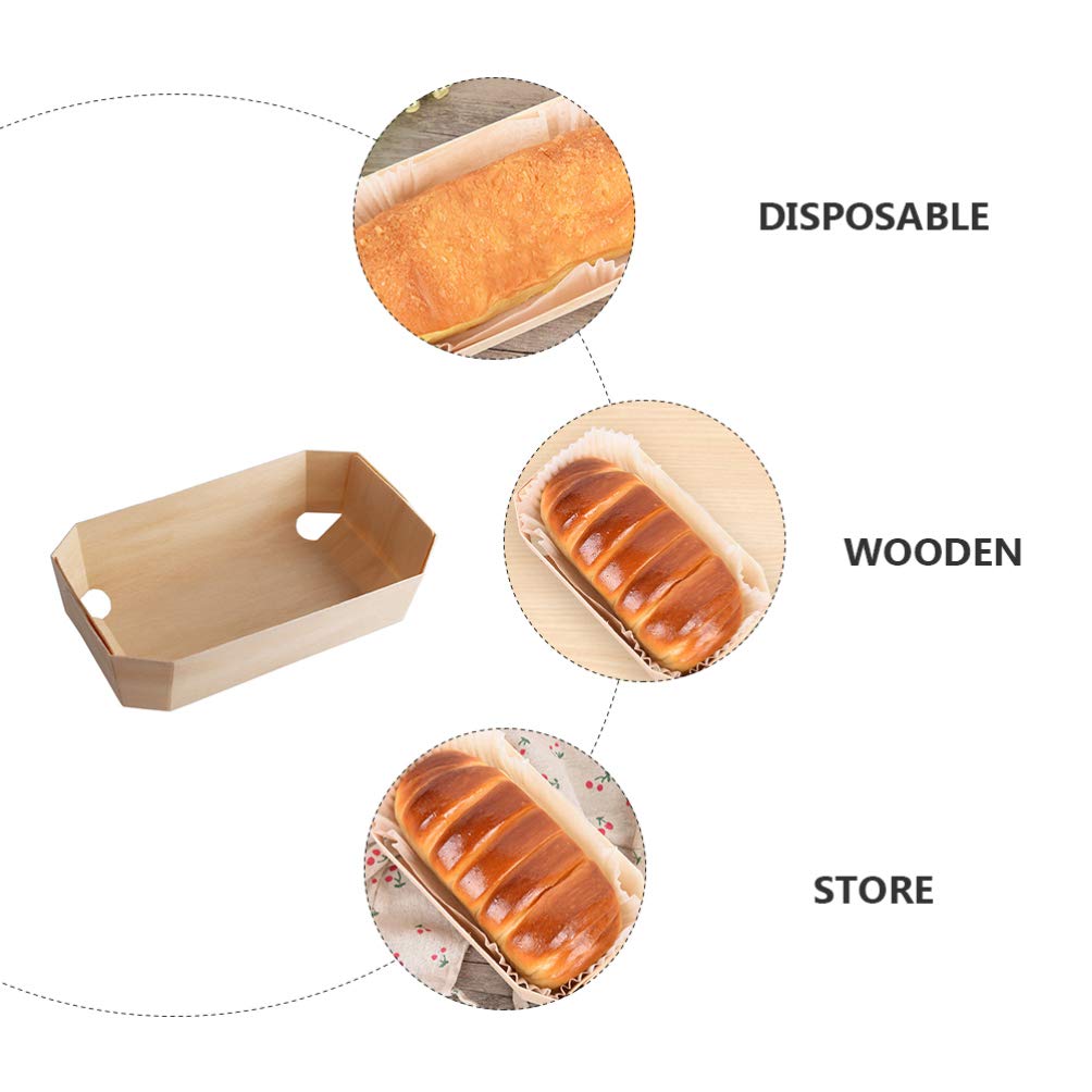 Hemoton 10-Piece Bread Loaf Pan Set - Nonstick Wooden Baking Pans for Homemade Bread, Cakes & Pastries - Perfect for Kitchen Baking Supplies, Holiday Baking & Gift Giving