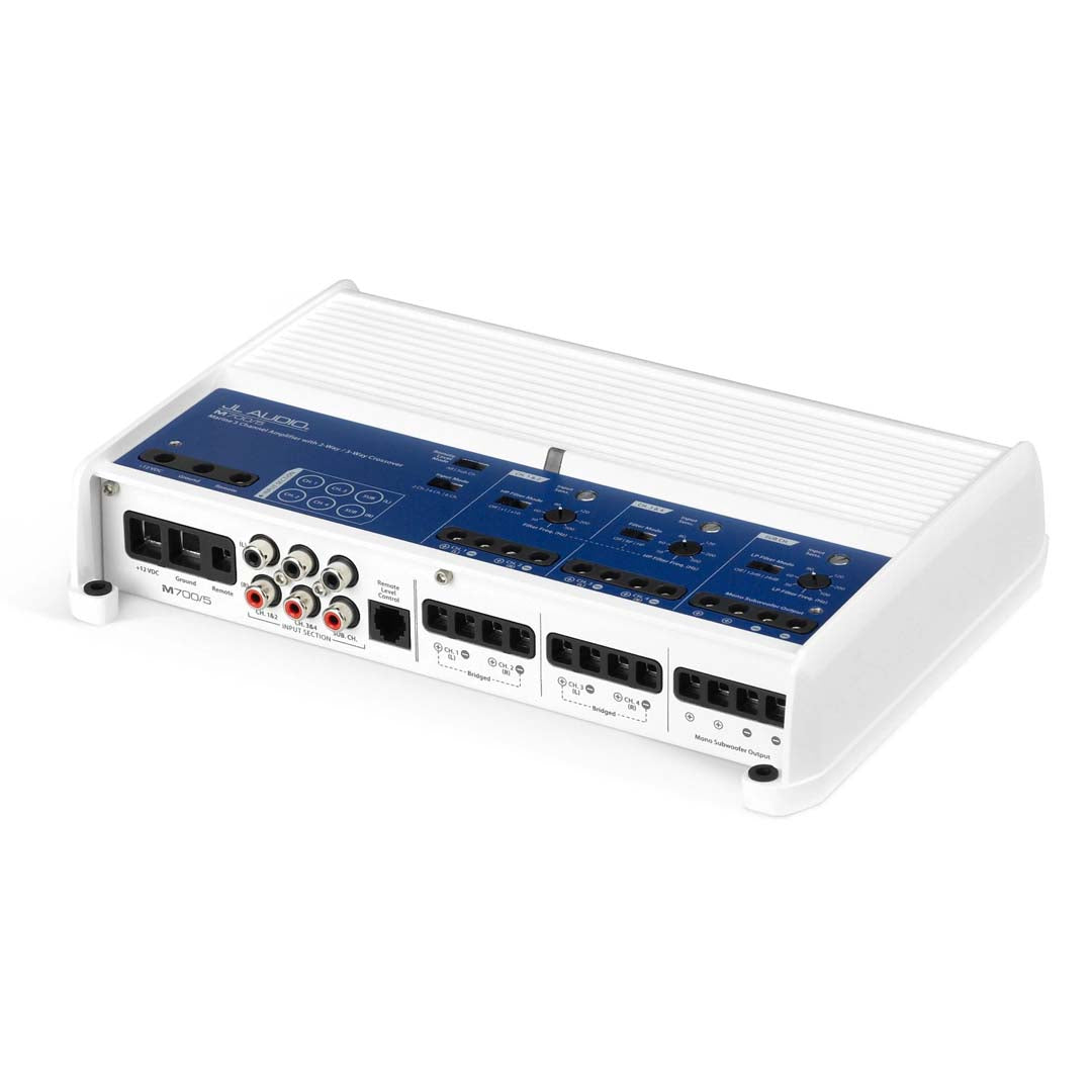 JL Audio M700/5 Marine Amplifier - 5 Channel Class D M Series Boat Audio System for Superior Sound on Water | Perfect for Yachts, Speedboats & Marine Entertainment