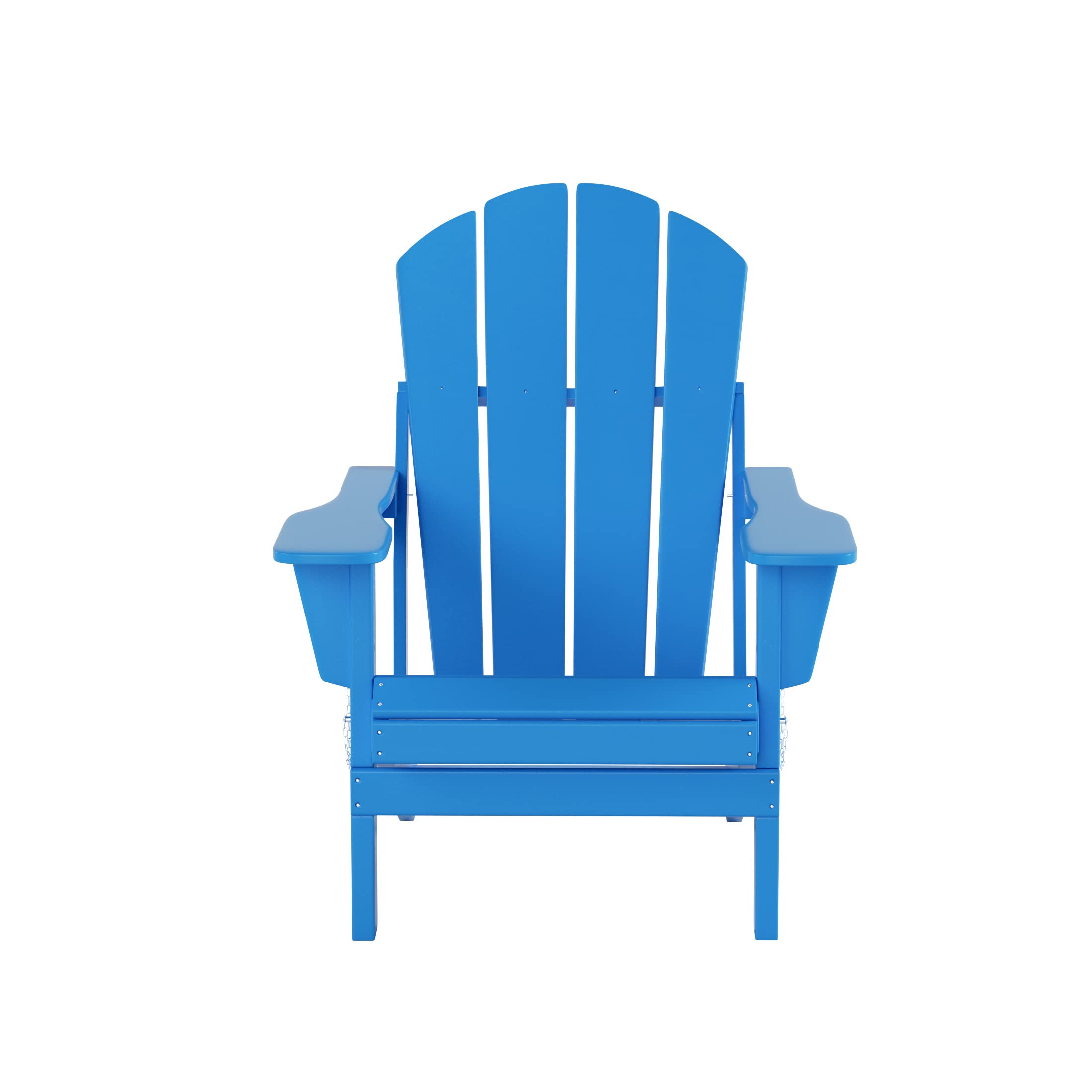 WO Adirondack Chairs Set of 3 - Outdoor Folding Furniture for Garden, Patio & Camping (Pacific Blue)