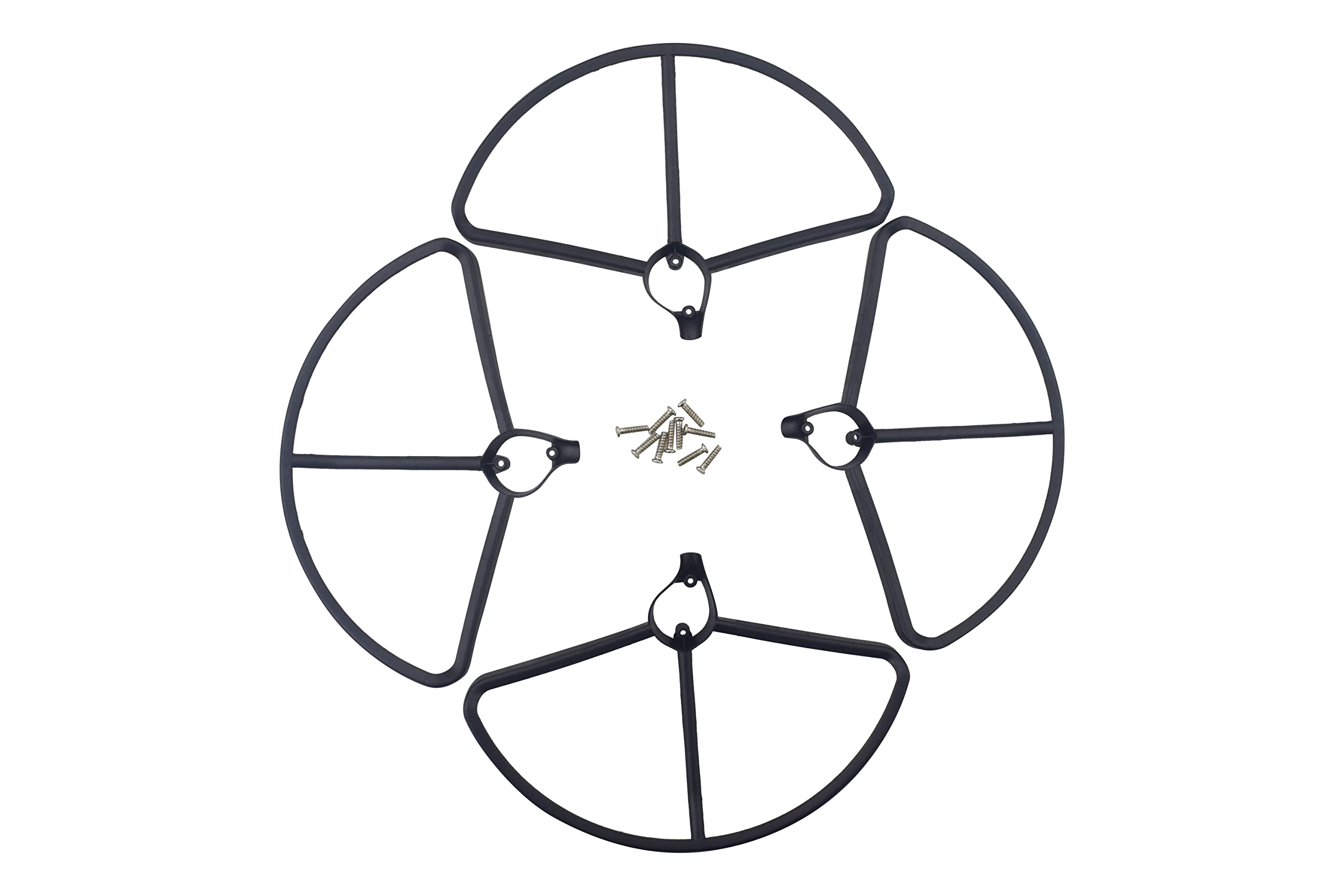 Fytoo 4pcs Hubsan H501S RC Drone Propellers with 4 Protection Covers - Spare Parts & Accessories for Quadcopter Repair and Replacement - Perfect for Outdoor Flying and Aerial Photography