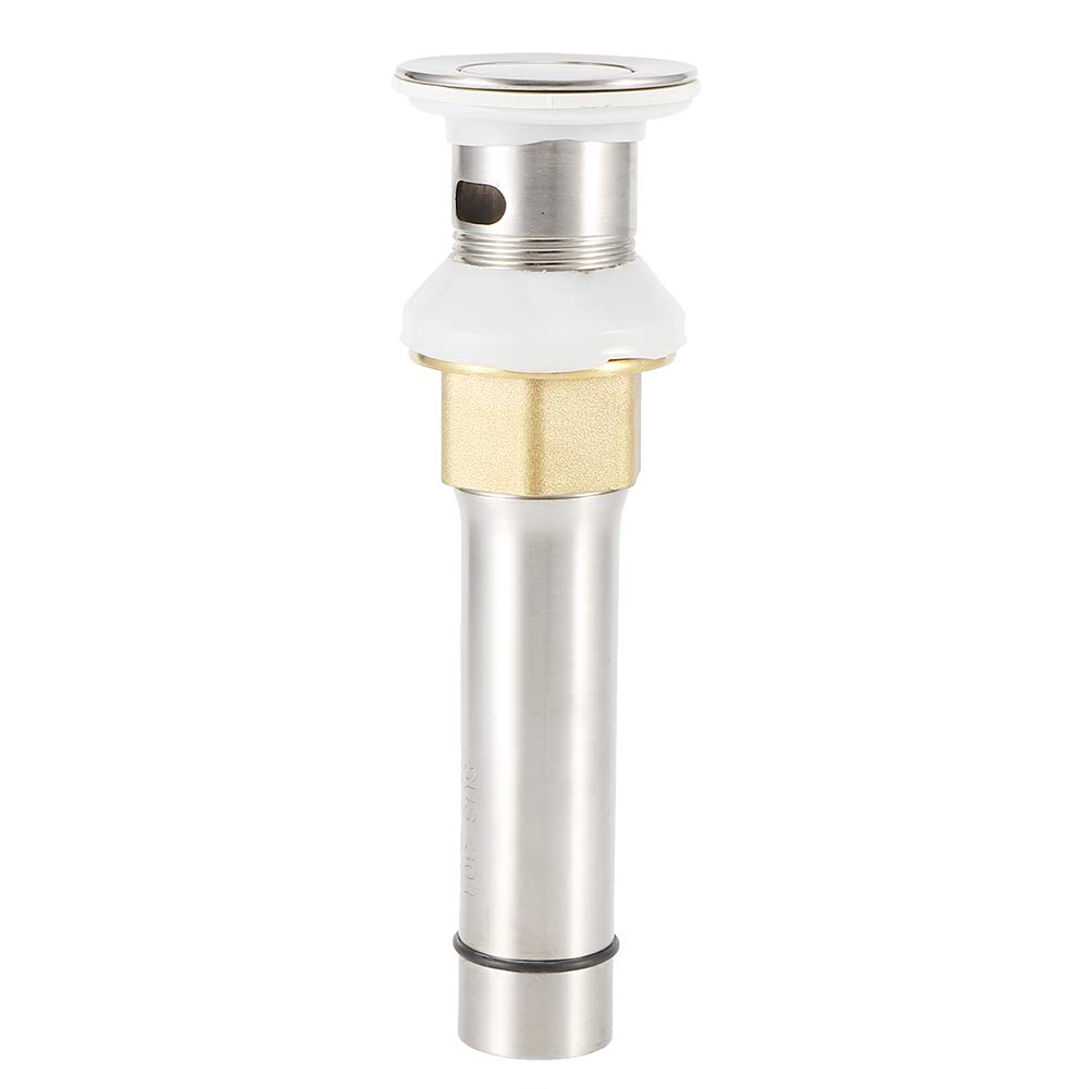 Stainless Steel Pop Up Sink Drain Stopper - 304 Metal Kitchen & Bathroom Drain Strainer with Flap Hole Design (Model LQ-5391) - Perfect for Clog Prevention in Sinks, Bathtubs and Showers