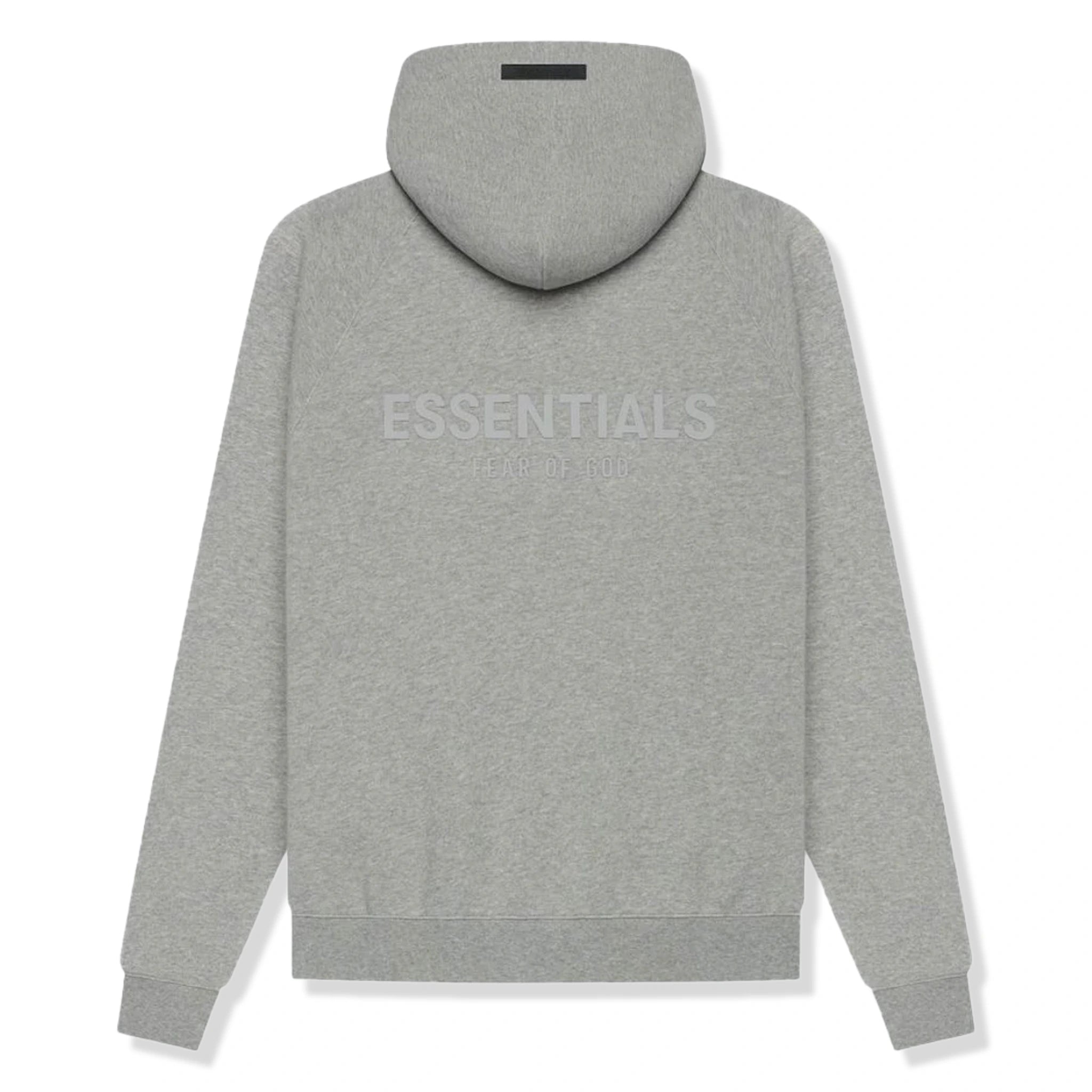 Fear Of God Essentials Dark Heather Oatmeal Hoodie Sweatshirt | SS21 Collection | Men's Streetwear Fashion | Perfect for Casual Wear & Gym Outfits