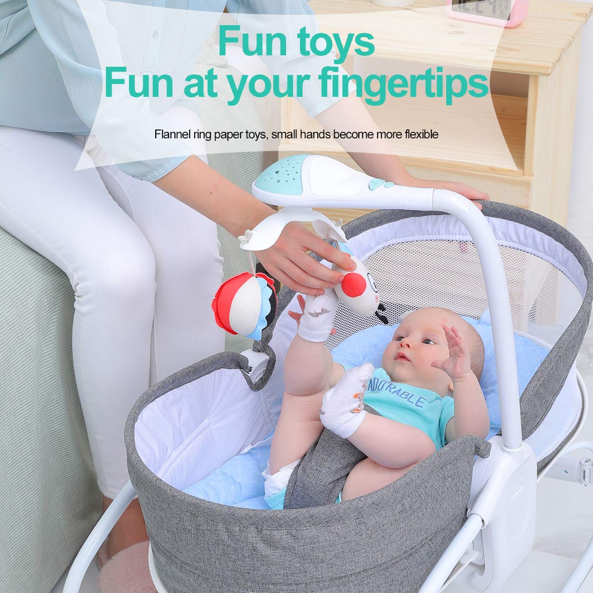 3-in-1 Baby Bouncer with Soothing Vibration & 3-Speed Adjustment - Convertible Sit to Lie Down Rocking Chair for Newborns, Infants, Boys & Girls - Perfect for Nursery, Playtime & Calming Fussy Babies