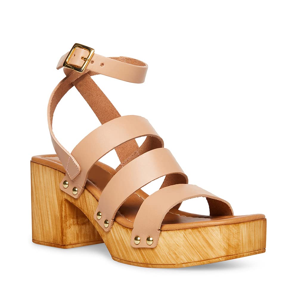 Women's Chunky Block Heel Strappy Sandals - Square Open Toe with Three Adjustable Buckle Straps | Perfect for Summer Outfits, Beach Vacations & Casual Wear