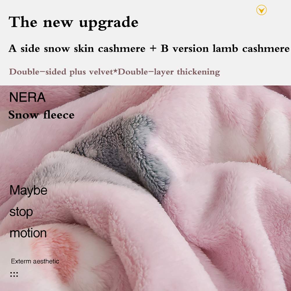Thickened Anti-Static Winter Blanket - Snow Fleece Double Layer Velvet Quilt (180x200cm) | Machine Washable | Warm Nap Blanket & Mattress Topper for Bedroom, Sofa & Office Use