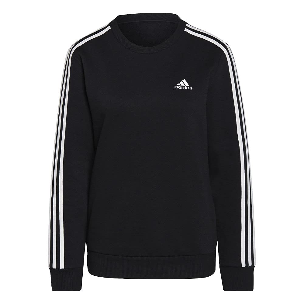 adidas Women's Essentials 3-Stripes Fleece Sweatshirt | Soft Casual Pullover Hoodie for Women | Perfect for Gym, Lounge & Everyday Wear