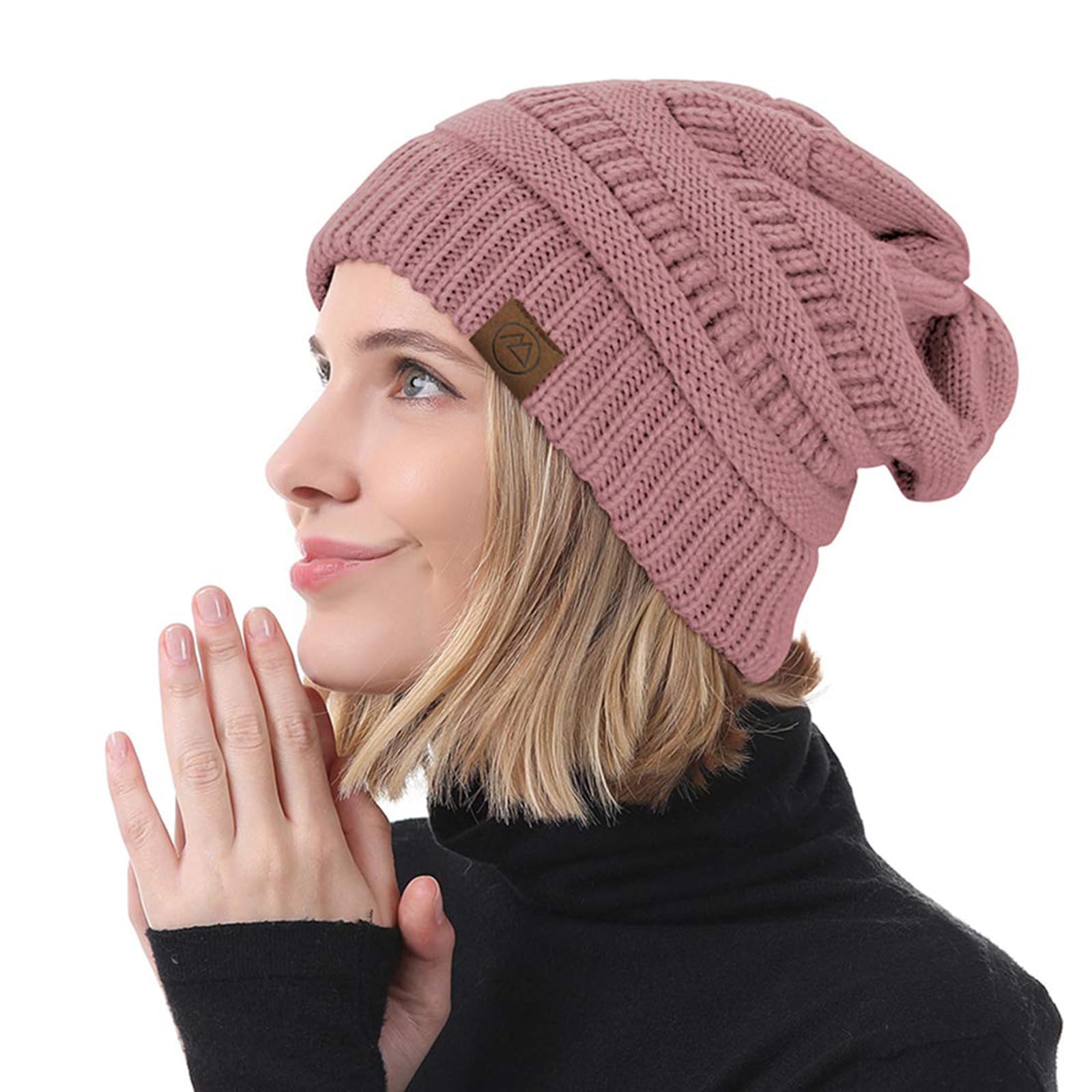 4 Pack Women's Winter Knit Beanie Hats - Chunky Slouchy Warm Caps for Cold Weather | American Fashion Trends | Perfect for Skiing, Snowboarding & Outdoor Activities