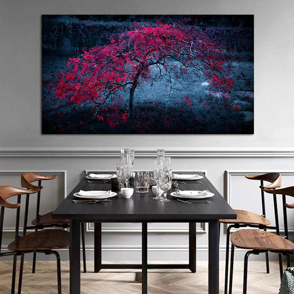 Large Framed Tree Wall Art - Nature Scenery Canvas Painting for Living Room & Bedroom Decor - Ready to Hang Wall Décor - Perfect for Home, Office, and Gift Giving