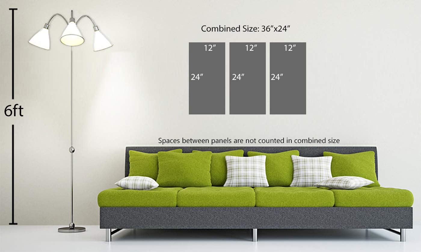 36x24 Inch Echeveria Succulent Canvas Print - 3 Panel Split Botanical Wall Art in Dark Teal | Modern Home Decor for Living Room, Bedroom & Office