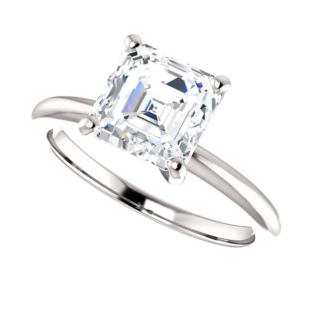 14KT Gold 1.5 Carat Asscher Cut Diamond Solitaire Engagement Ring - Perfect for Proposals, Weddings & Anniversary Gifts