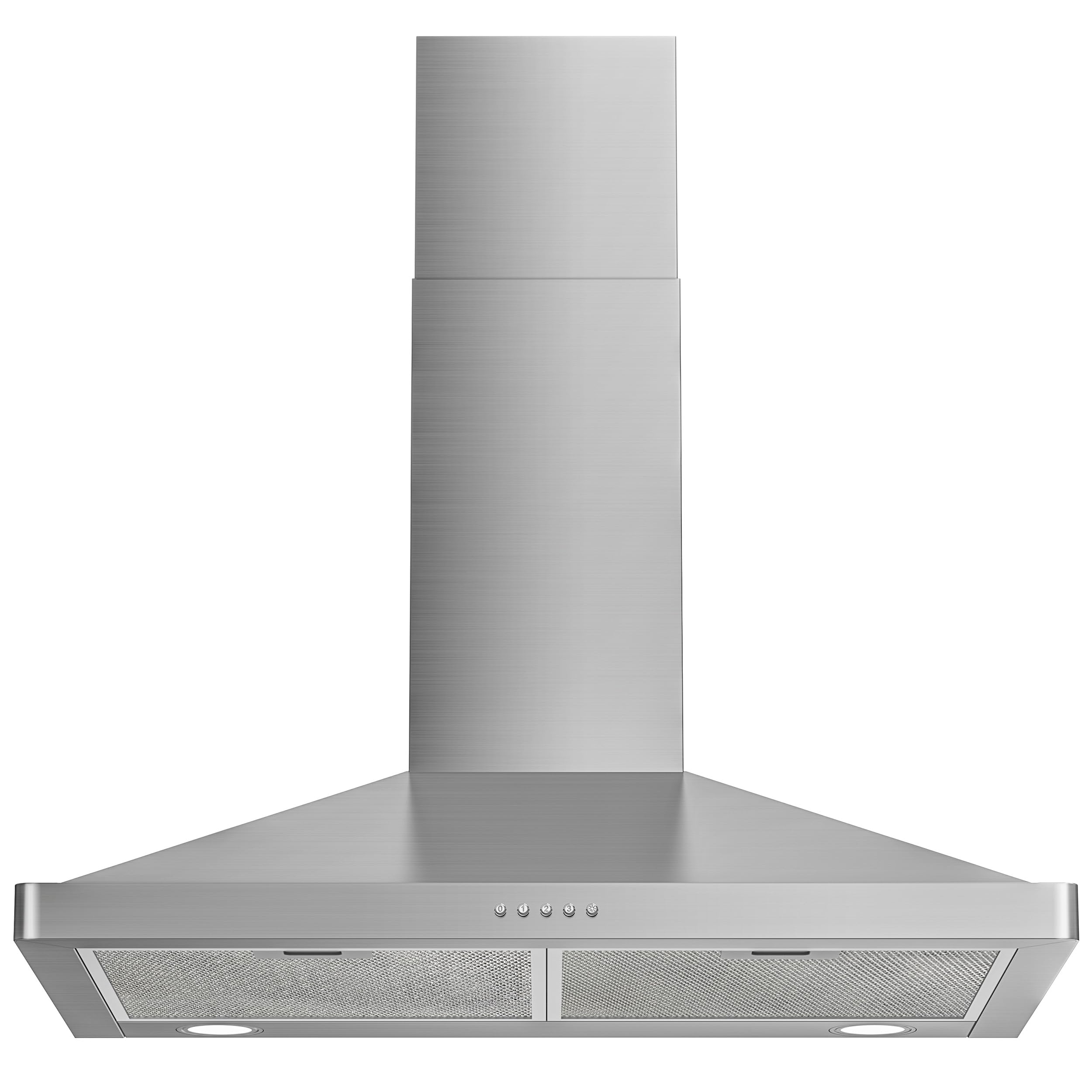 FIREGAS 30-inch Wall Mount Range Hood - 400 CFM Stainless Steel Kitchen Vent Hood with 3-Speed Exhaust Fan | Ducted/Ductless Convertible Design, LED Lights & Push Button Controls | Includes Charcoal Filters - Perfect for Modern Kitchens & Home Renovations