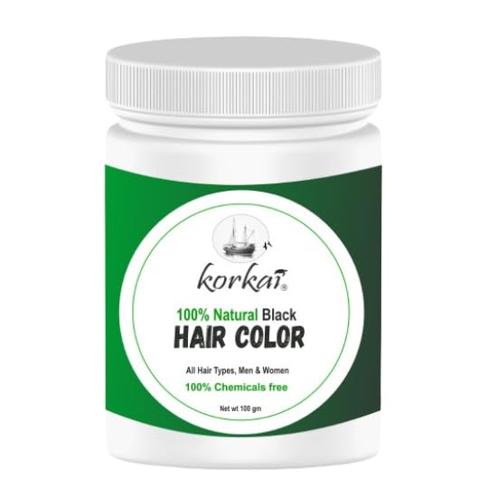 Korkai 100% Natural Herbal Hair Powder for Hair Color (Black) - 100gm | Long Lasting Conditioning Formula Reduces Hair Fall & Damage | Promotes Shine & Hair Growth | Ammonia & Chemical Free | Perfect for Natural Hair Care & Gray Coverage at Home