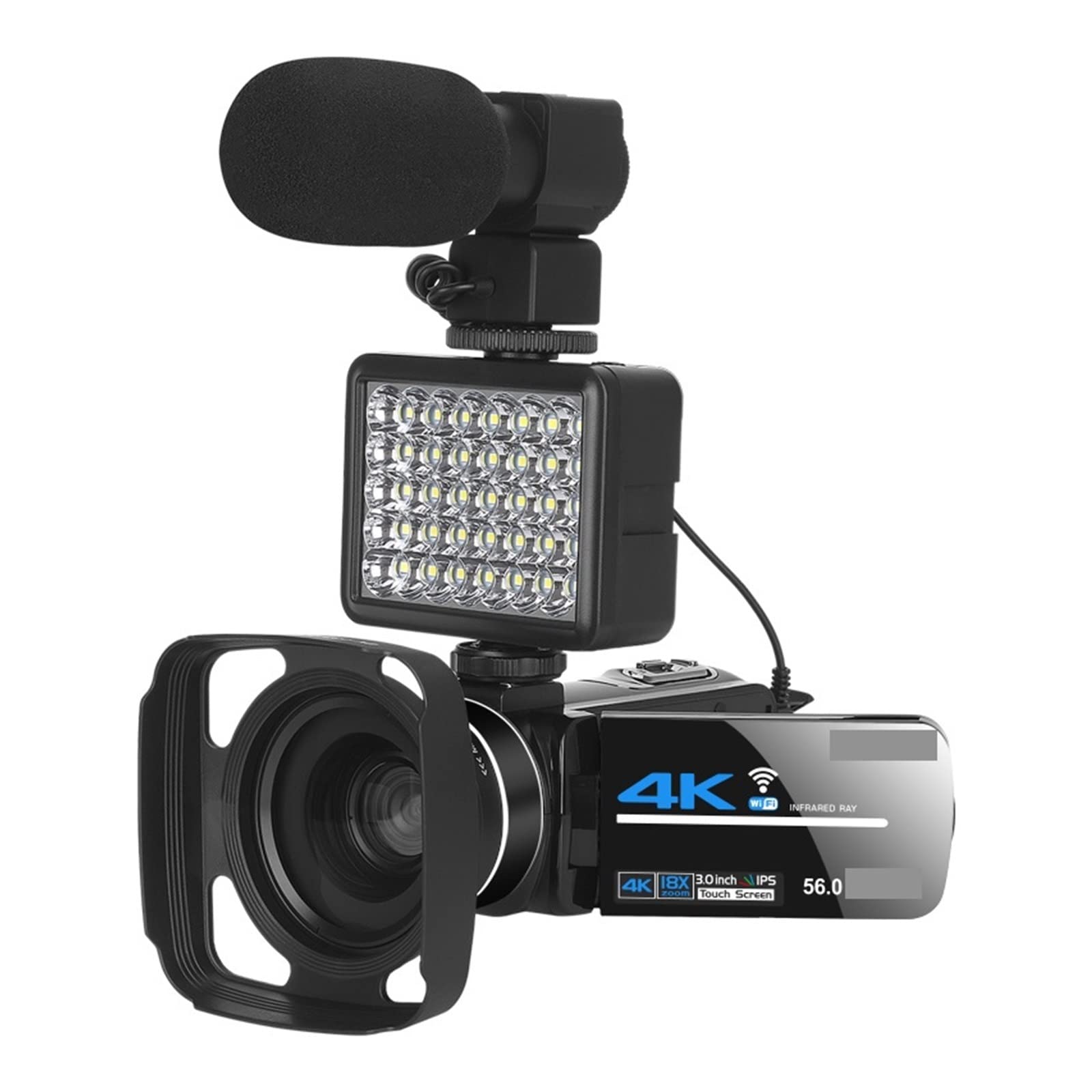 4K AUBEST Video Camera with Night Vision - 56MP Vlog Recorder for Outdoor & Streaming