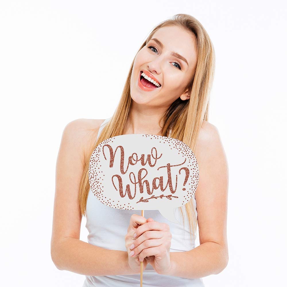 Rose Gold 2025 Graduation Photo Booth Props Kit - 20-Piece Set for Class of 2025 Party Decorations & Graduation Supplies | Perfect for Grad Parties, Photo Backdrops & Commencement Celebrations