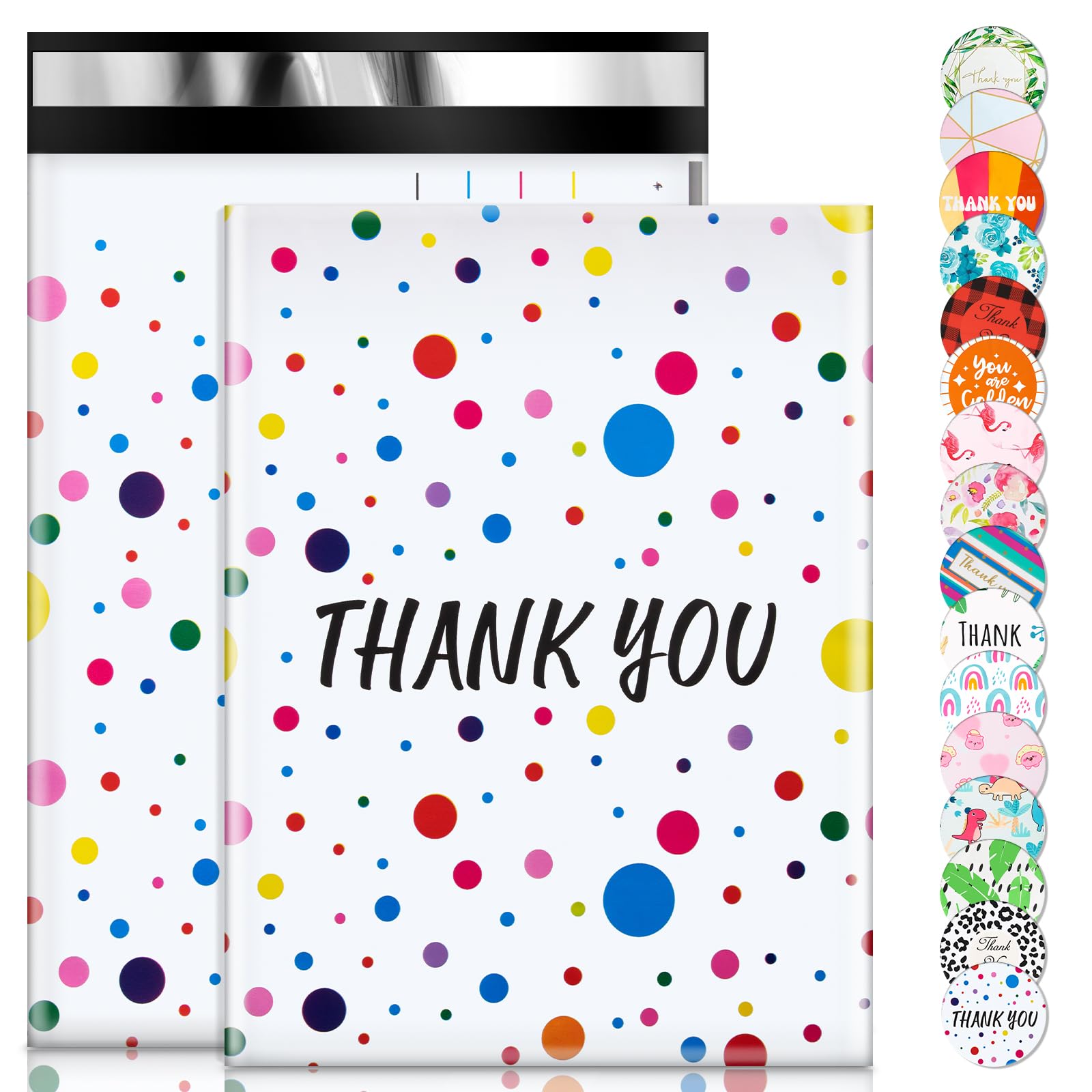 100PCS 10x13 Polka Dot Poly Mailers - Waterproof Shipping Envelopes, Mailing Bags for Small Business, Ecommerce Packaging Supplies - Perfect for Clothing, Jewelry & Online Store Shipments