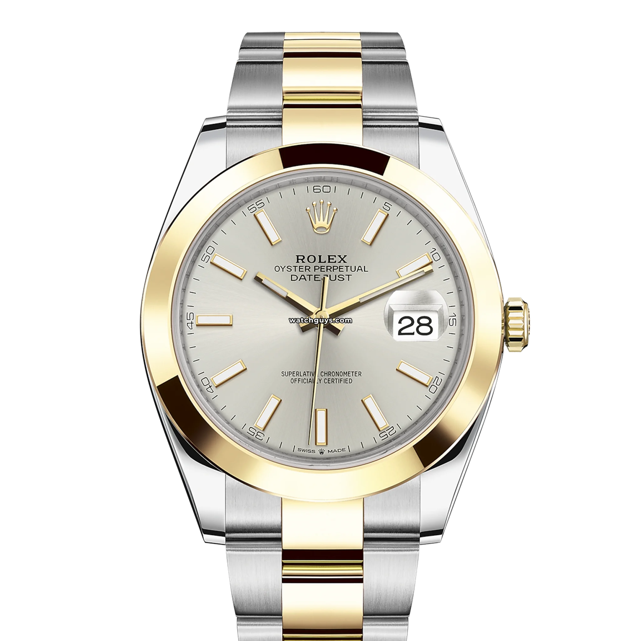 Rolex Datejust 126303 Stainless Steel & 18K Gold Silver Dial Oyster Bracelet Watch - Luxury Timepiece for Business & Formal Occasions