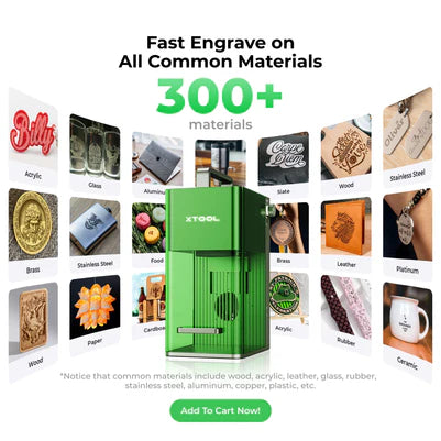 xTool F1 10W Portable Laser Engraver & Cutter - Dual Laser (IR & Diode) for Wood, Metal, Leather - Perfect for DIY Crafts, Home Decor, and Small Business Projects