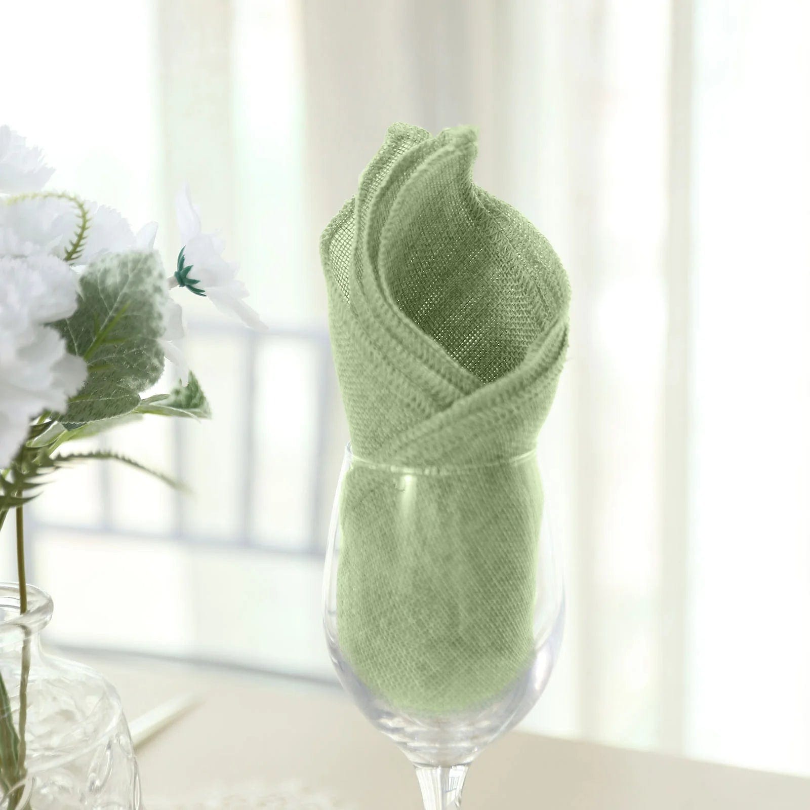 5 Rustic 19x19 Faux Burlap Dinner Napkins - Perfect for Farmhouse Weddings, Holiday Tablescapes & Rustic Home Decor