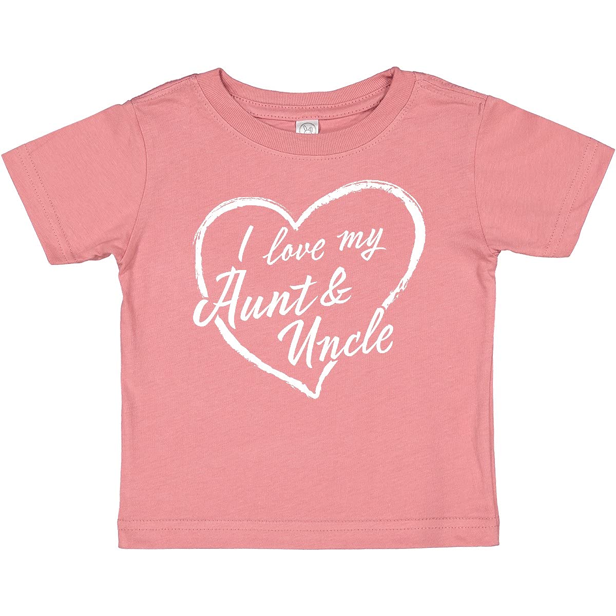 Inktastic I Love My Aunt and Uncle White Chalk Heart Baby T-Shirt - Cute Outfit for Family Gatherings & Special Occasions