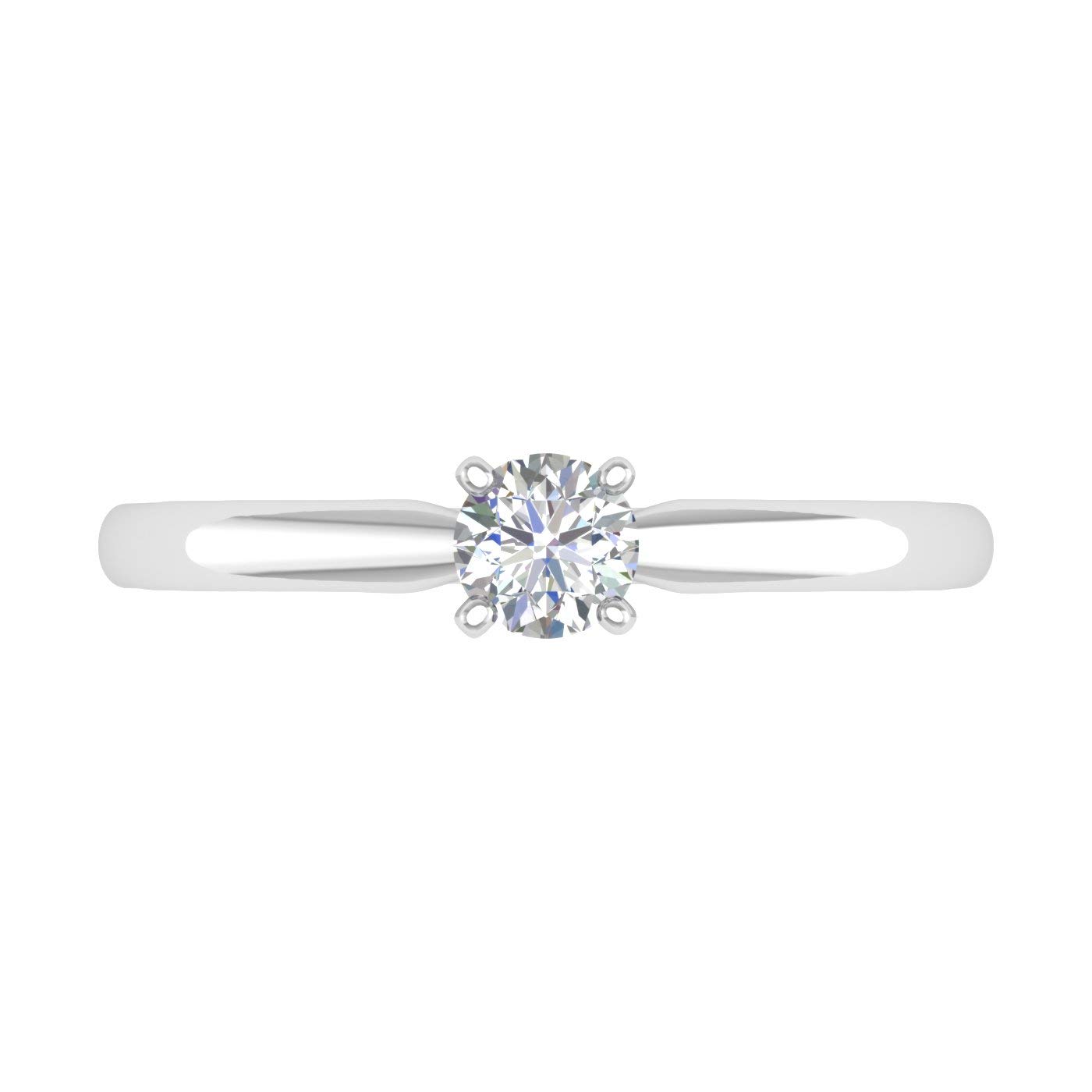 1/5 Carat 4-Prong Solitaire Diamond Engagement Ring in 10K Gold - Perfect for Proposals, Anniversaries & Wedding Bands