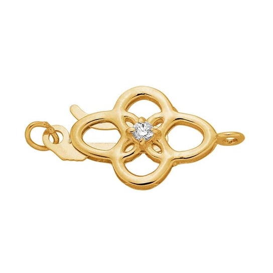 14K Solid Yellow Gold Diamond Filigree Safety Clasp Bracelet - 16.7mm Israeli Jewelry for Women - Perfect for Weddings, Anniversaries & Special Occasions