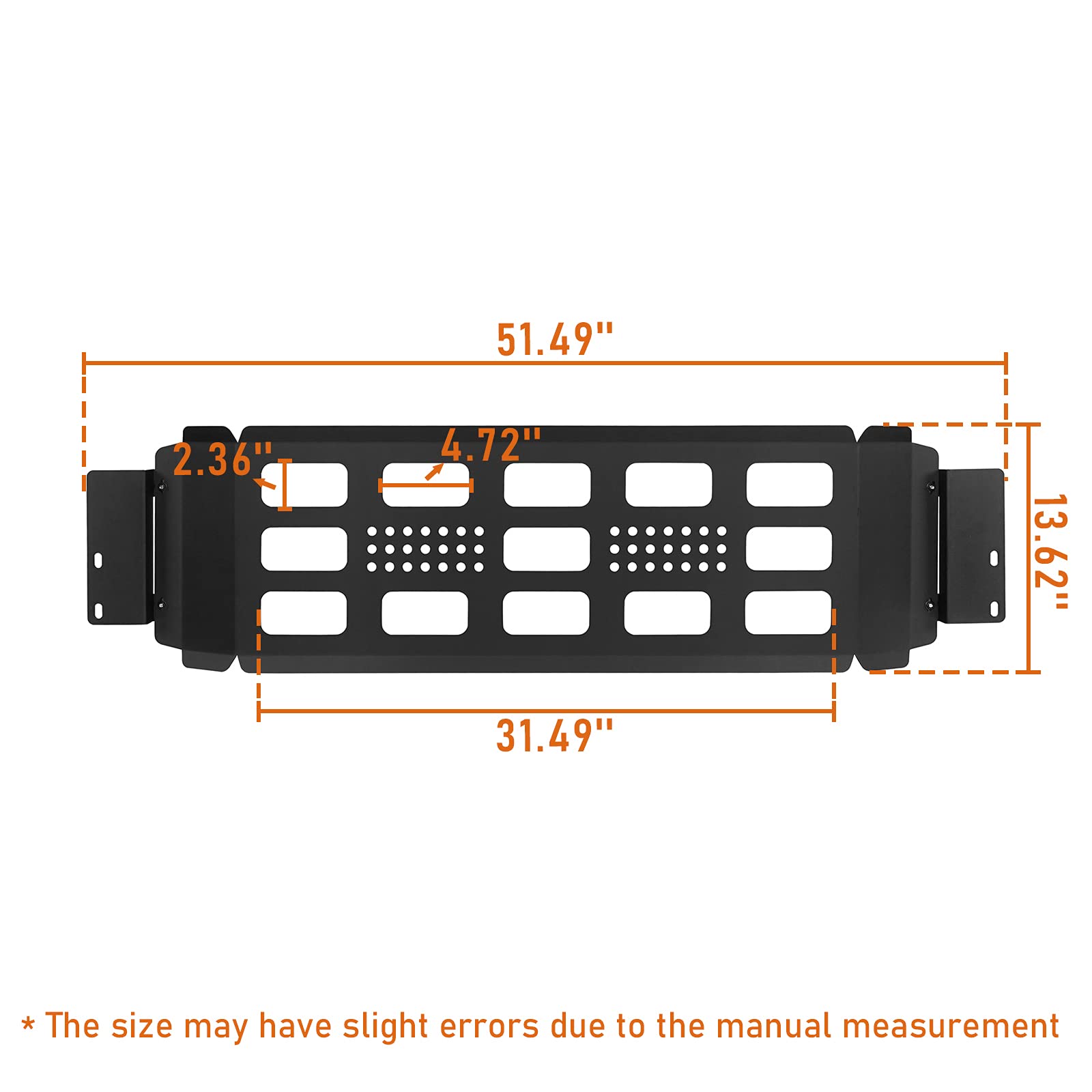 u-Box JLU Rear Overhead MOLLE Panel Storage Bracket for Jeep Wrangler JL 4-Door Unlimited (2018-2025) - Perfect for Off-Road Gear Organization & Adventure Storage