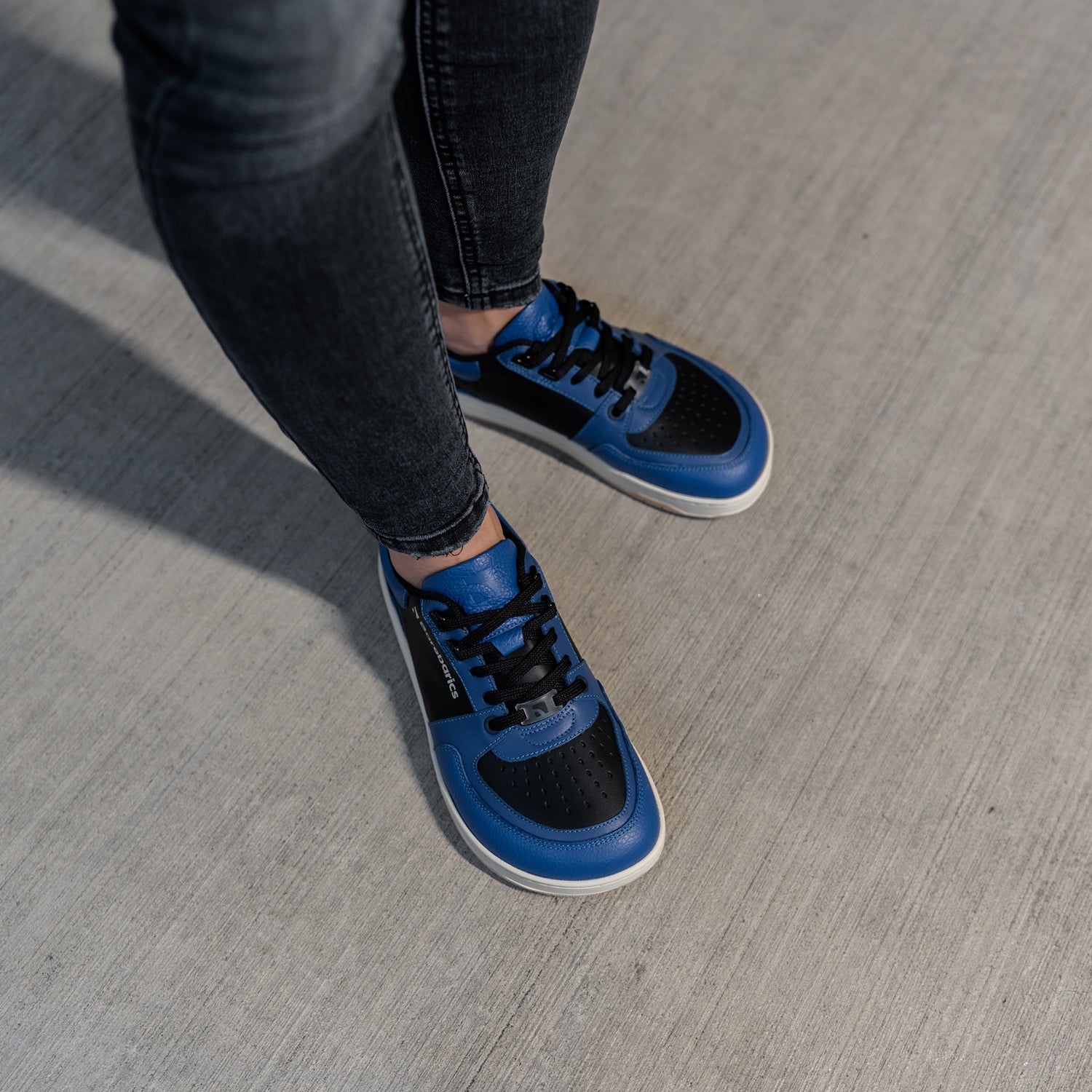 Barefoot Sneakers for Men & Women - Barebarics Wave Black & Blue Minimalist Shoes | Lightweight, Flexible & Comfortable for Running, Walking & Everyday Wear