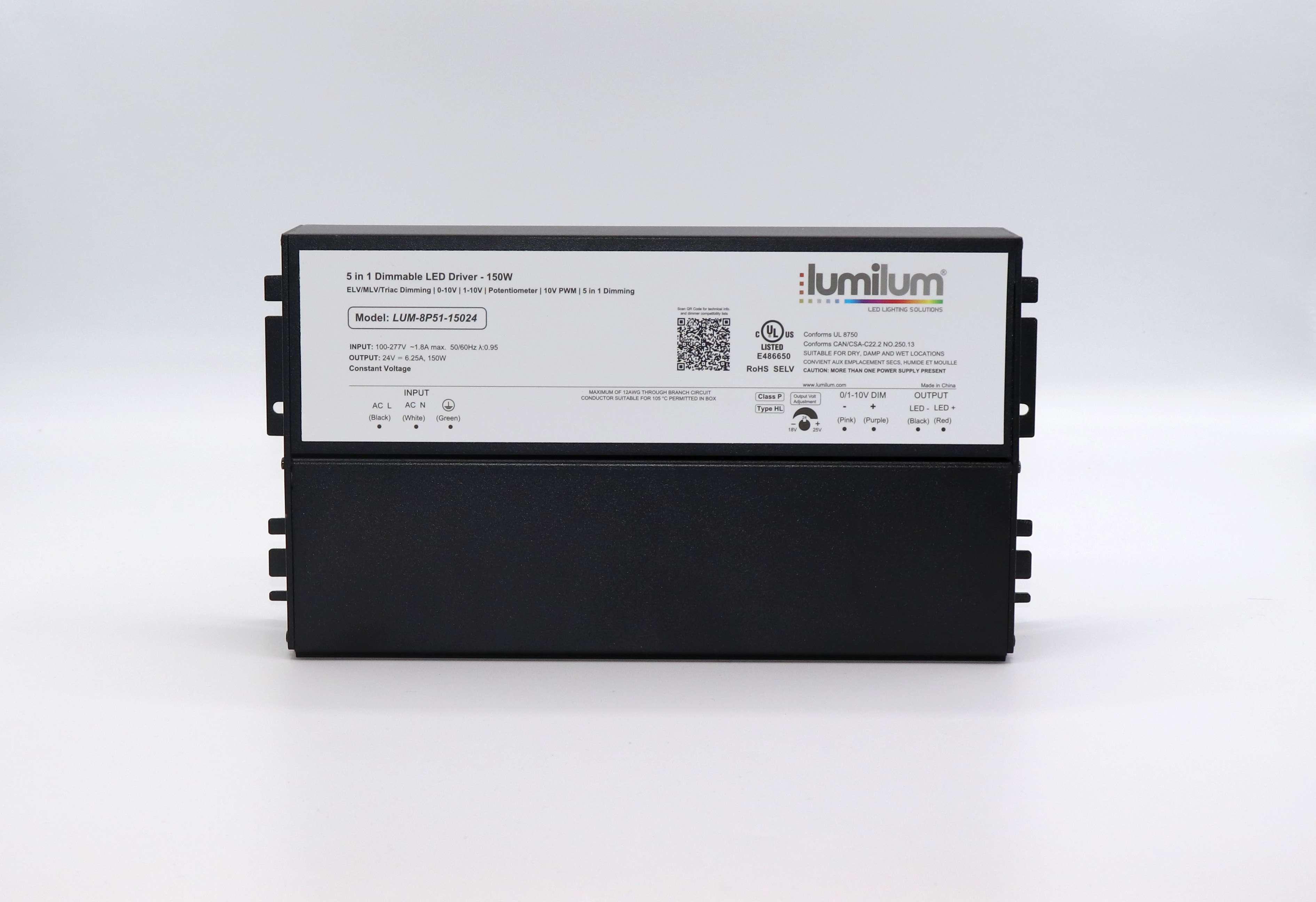 24V 5-in-1 Dimmable Universal LED Driver Transformer 40W-288W for Landscape Lighting, Under Cabinet Lights, and LED Strip Installation