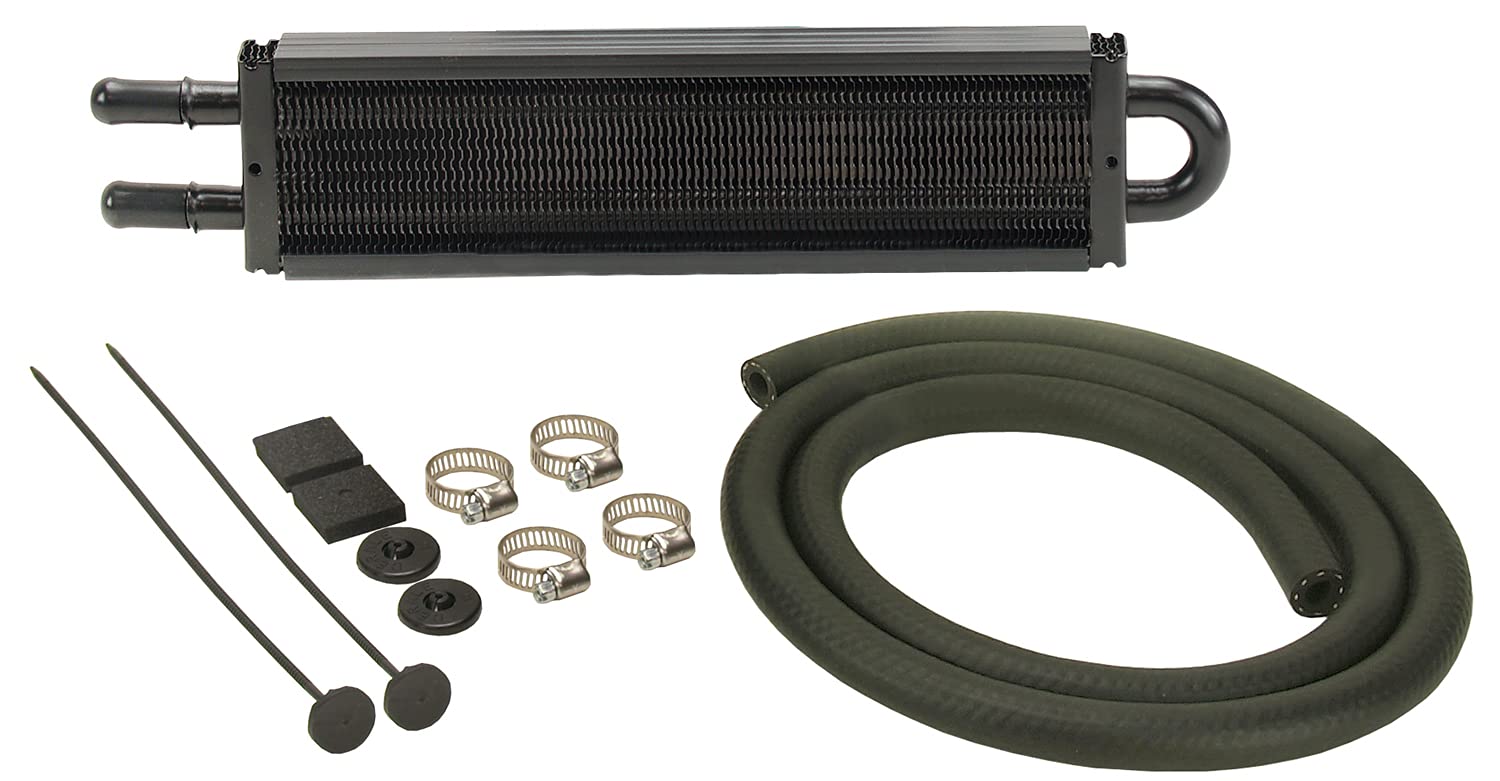 Derale 13200 High-Performance Power Steering Cooler Kit - Black | Universal Fit for Cars & Trucks | Reduces Fluid Temperature & Extends System Life | Ideal for Racing, Towing & Off-Road Use