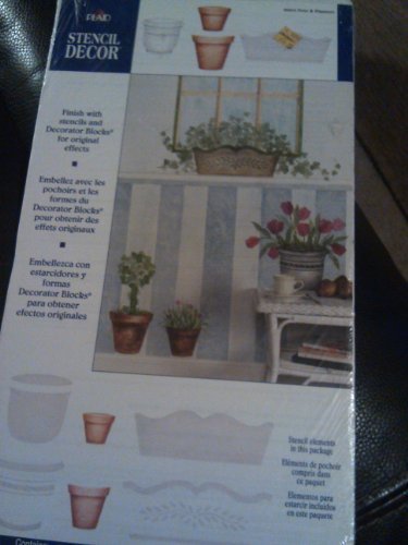 Plaid Stencil Decor for Pots & Planters #26854 - DIY Home Garden Decoration & Craft Projects