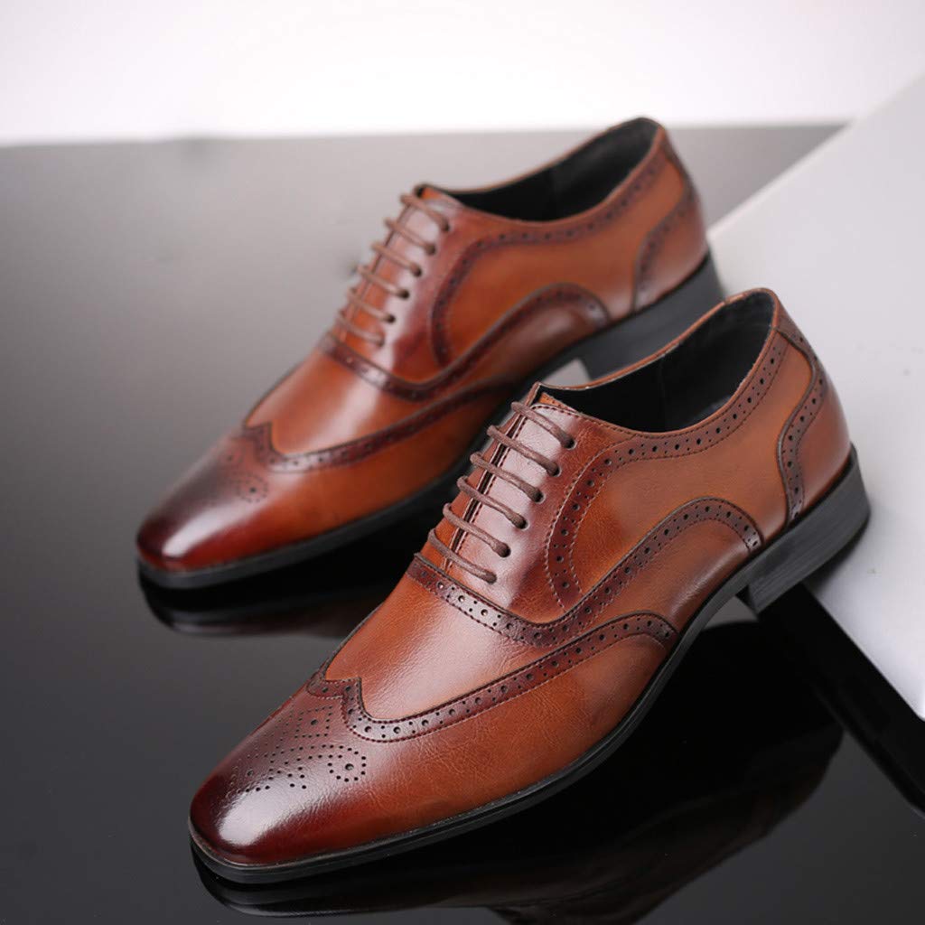 Men's Classic Business Suit Shoes - Formal Wedding & Work Shoes for Men | Slip On Dress Shoes for Office, Outdoor Sports & Beach Activities | Comfortable & Stylish Men's Trainers