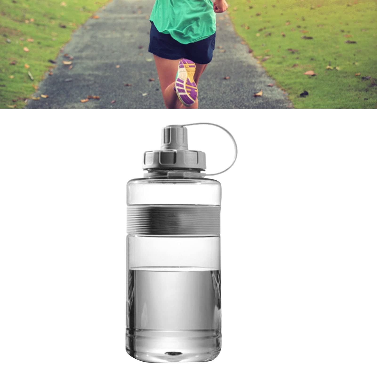 2L Large Capacity Leak Proof Sports Water Bottle with Straw - BPA Free Plastic, Ideal for Gym, Hiking, Running & Outdoor Activities