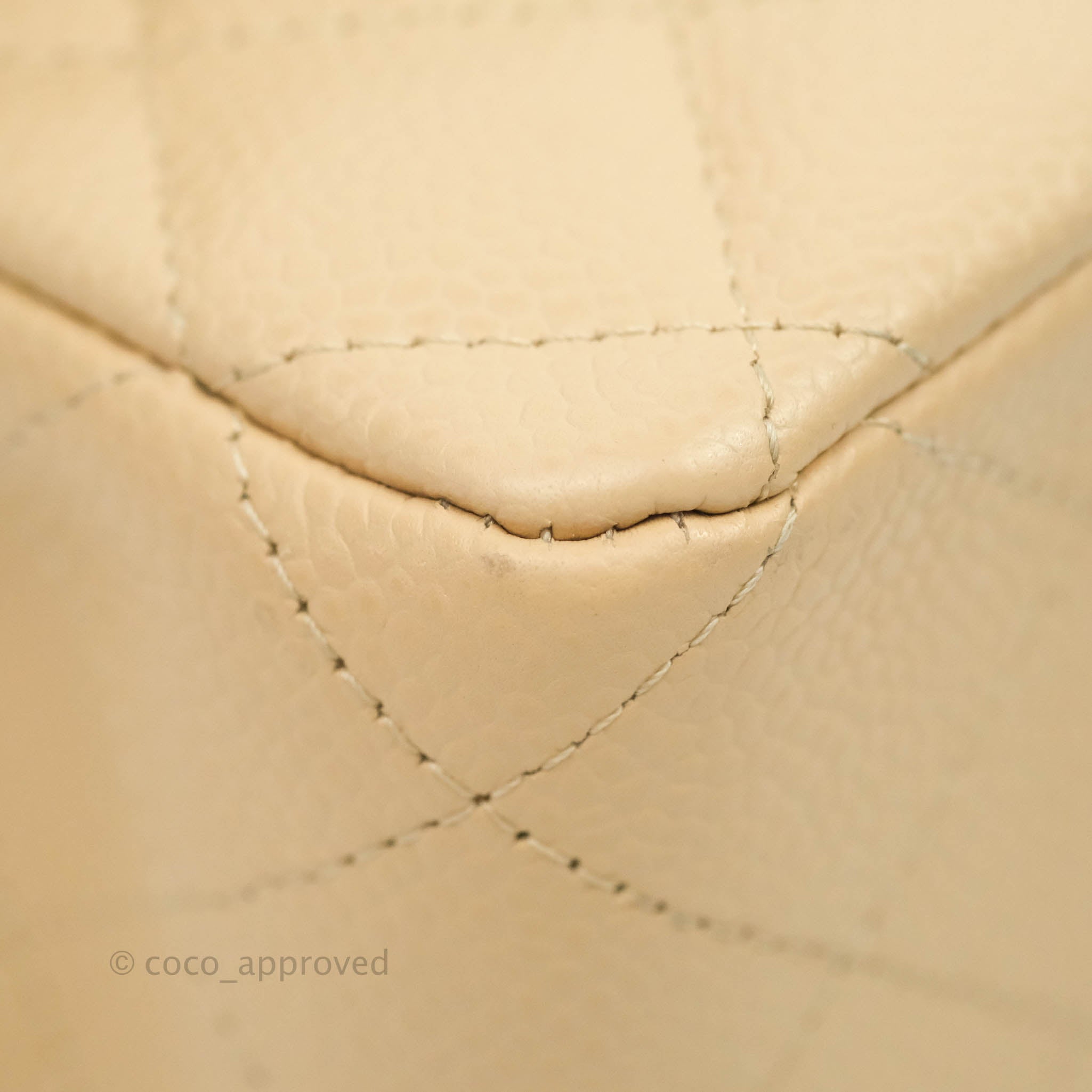 Chanel Classic Medium Double Flap Bag in Beige Caviar Leather with Gold Hardware - Luxury Designer Handbag for Women, Perfect for Work, Evening Events & Special Occasions