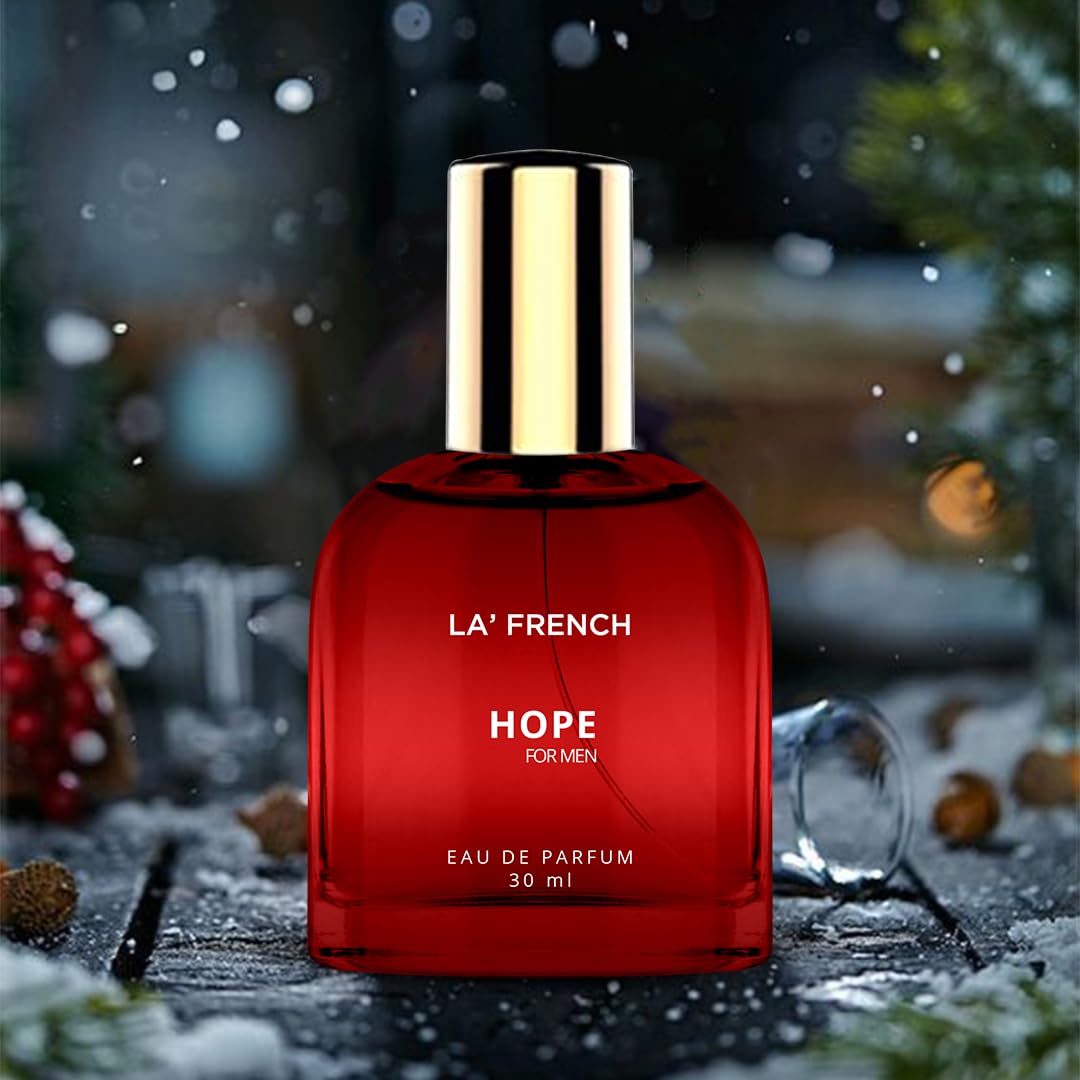 La French Hope Perfume for Men 30ml | Long Lasting Eau De Parfum | Premium Luxury Cologne with Fresh Scent | Travel Size & Date Night Fragrance | Perfect for Office, Evening Events & Romantic Occasions
