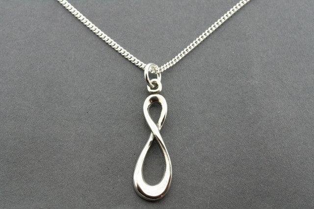 Elegant Narrow Infinity Pendant Necklace with 55cm Link Chain - Perfect for Everyday Wear, Gifts & Special Occasions