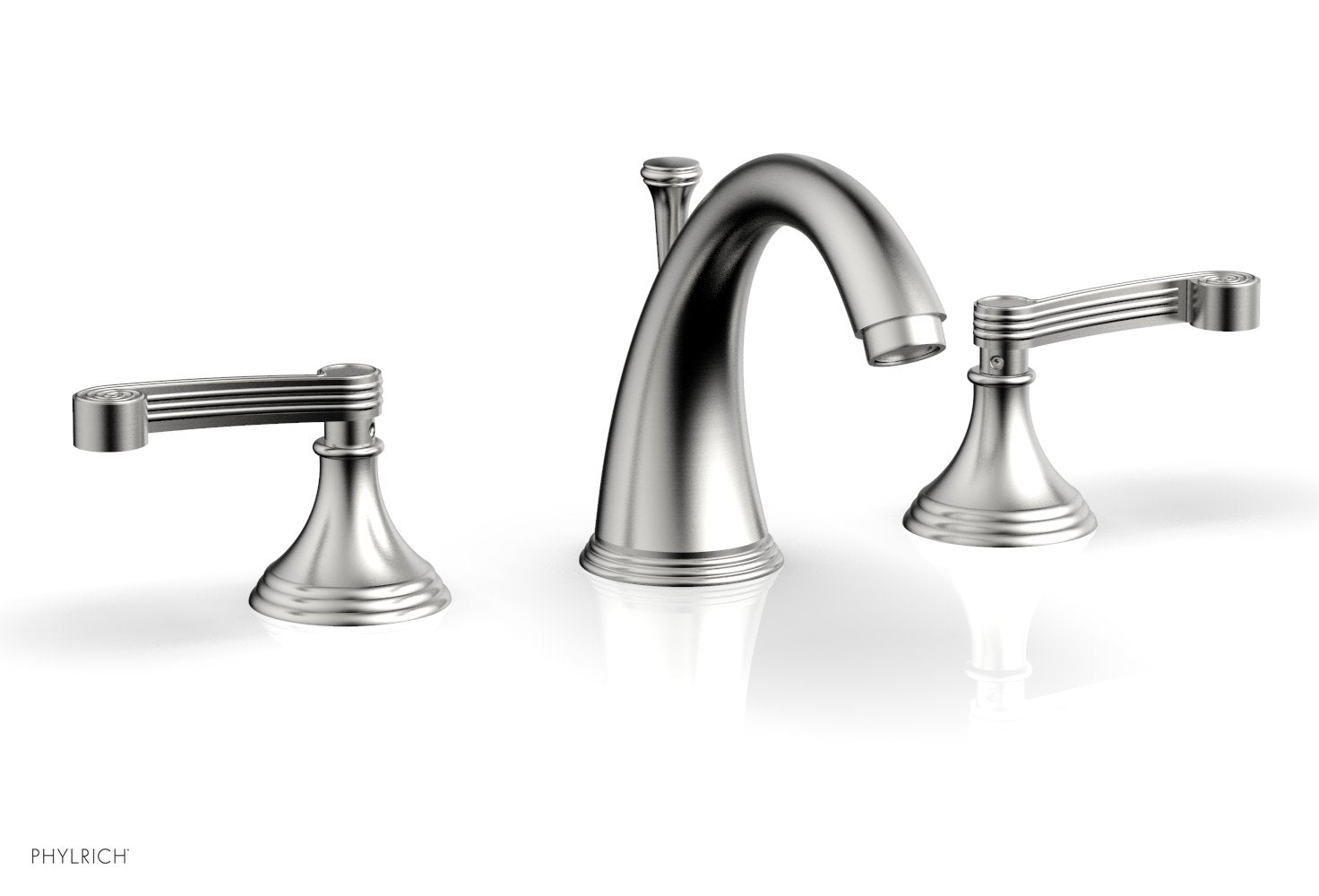 3-Hole Widespread Bathroom Faucet - D206 Brushed Nickel Finish for Sink Vanity, Perfect for Modern Home & Hotel Renovation