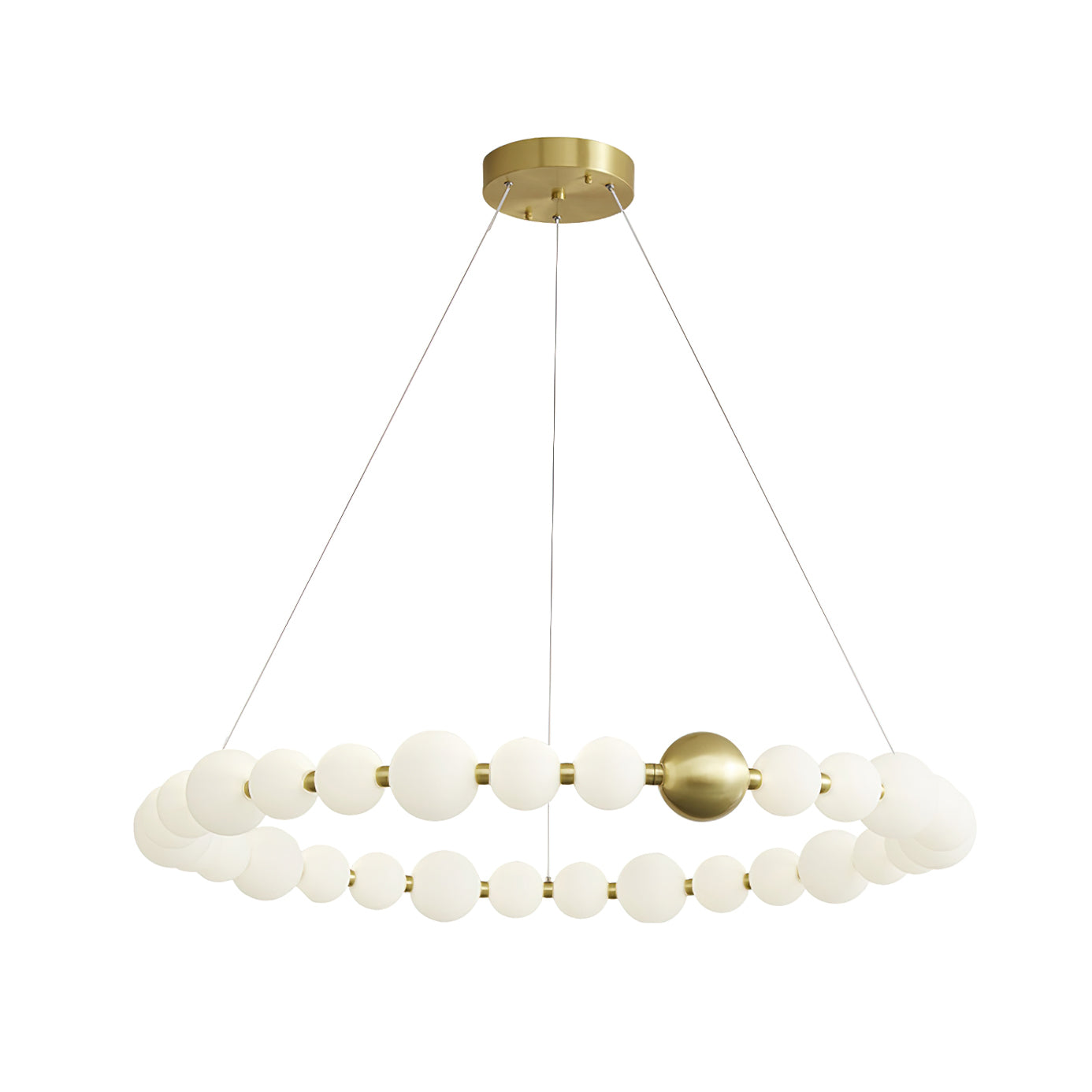 Aeyee Crystal Pearls Chandelier - Elegant Ceiling Light Fixture for Dining Room, Bedroom, Living Room & Wedding Decor
