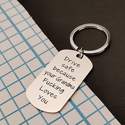 Drive Safe Keychain - Thoughtful Birthday & Christmas Gifts for Women, Men, Teens, Boys & Girls | Perfect Car Accessory for New Drivers & Safe Travel Wishes
